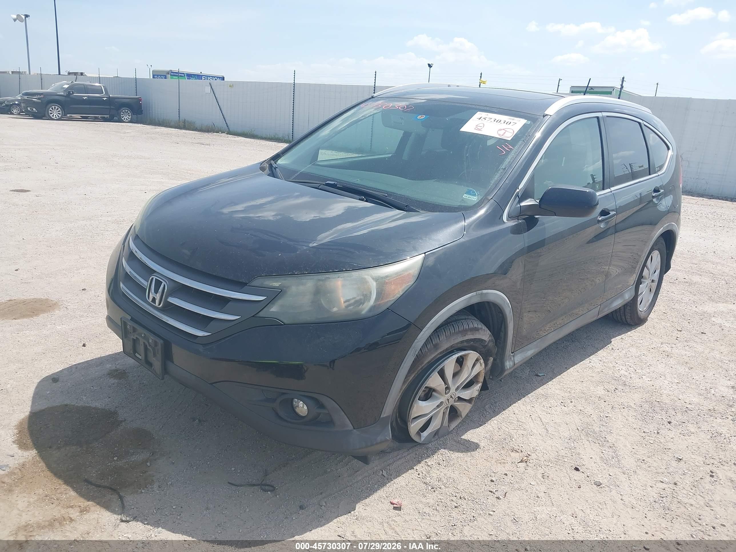 2012 Honda Cr-v Ex-l Черный vin: JHLRM4H73CC001766