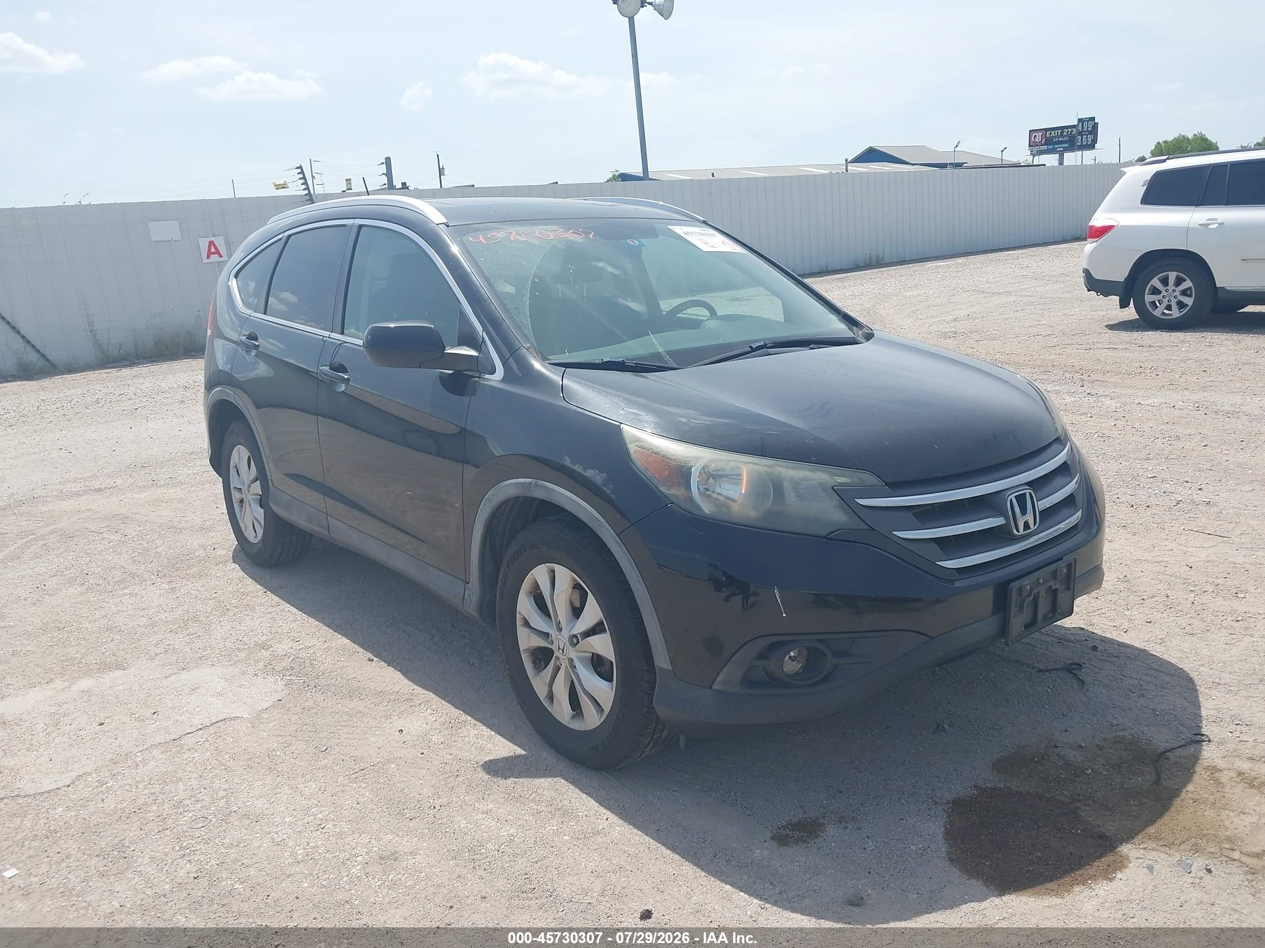 2012 Honda Cr-v Ex-l Black vin: JHLRM4H73CC001766
