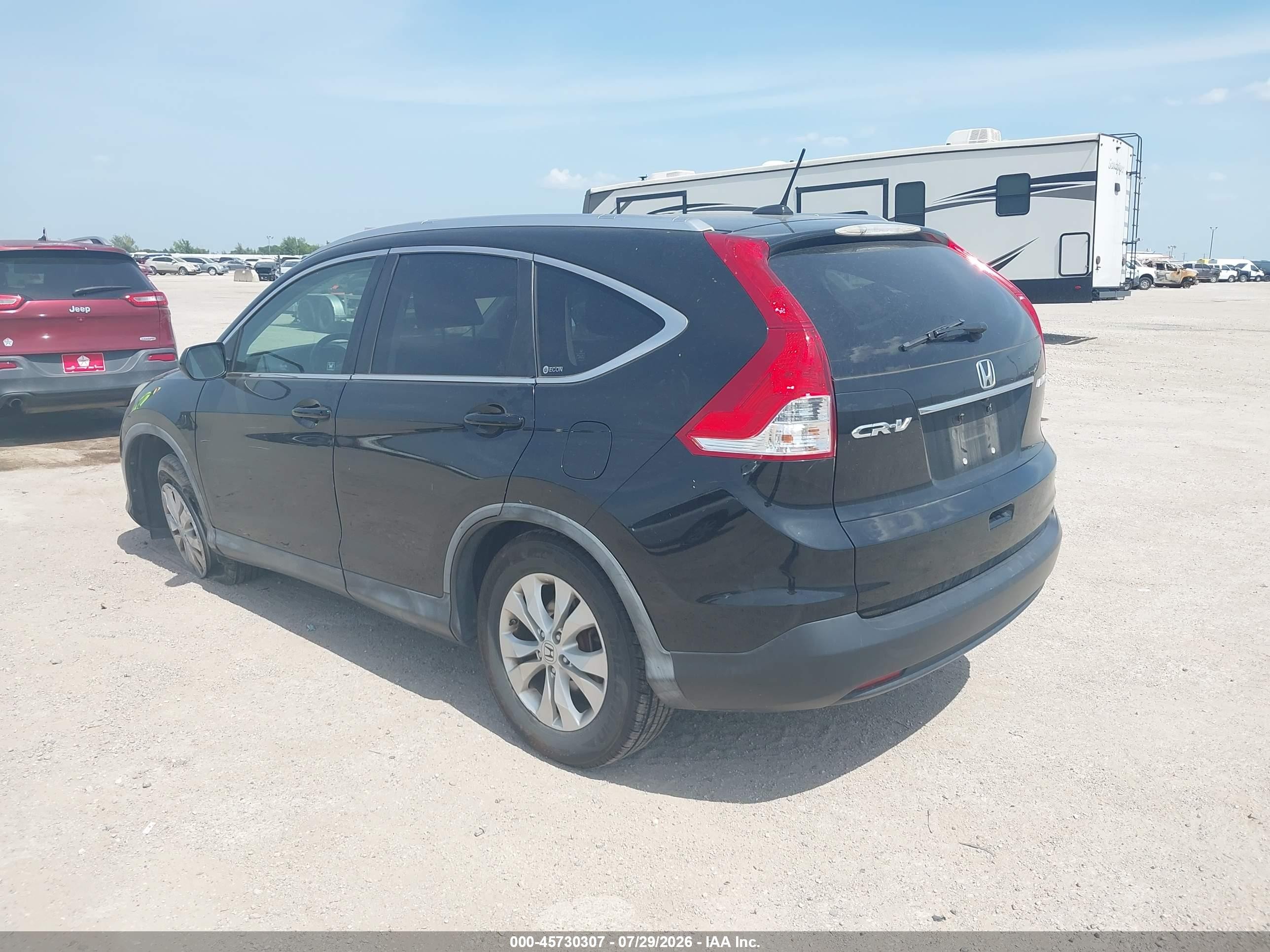 2012 Honda Cr-v Ex-l Черный vin: JHLRM4H73CC001766