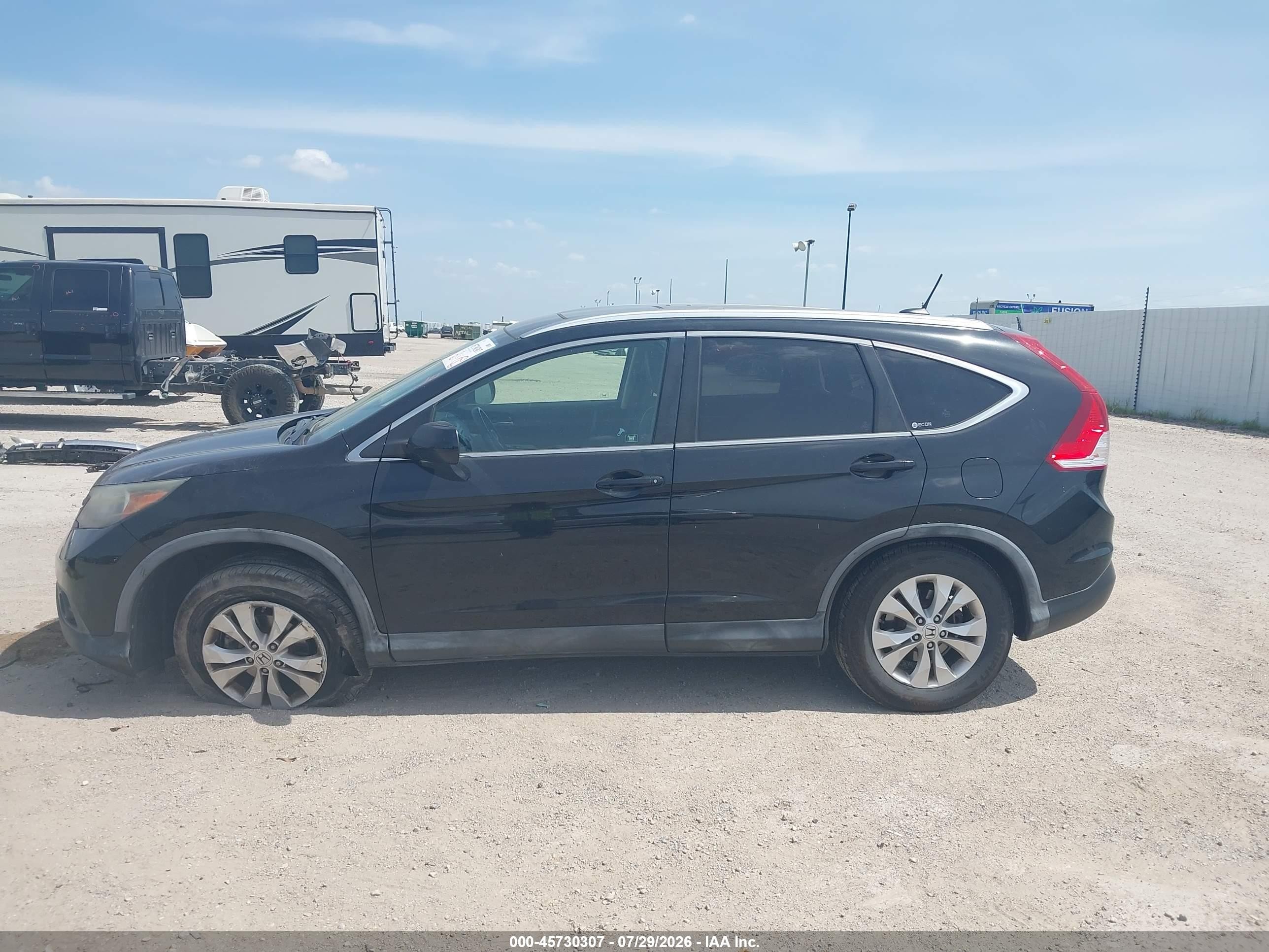 2012 Honda Cr-v Ex-l Черный vin: JHLRM4H73CC001766
