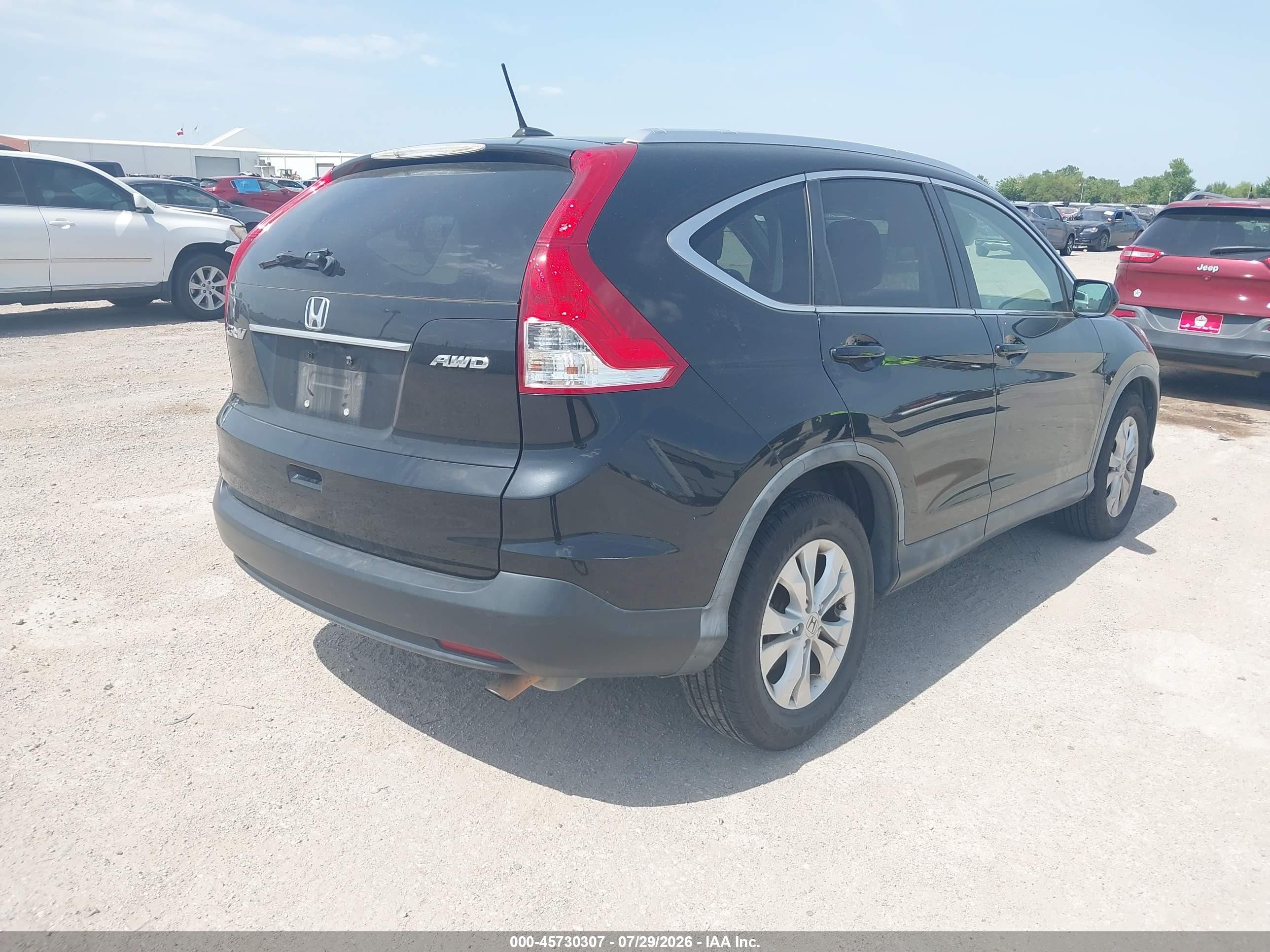 2012 Honda Cr-v Ex-l Черный vin: JHLRM4H73CC001766