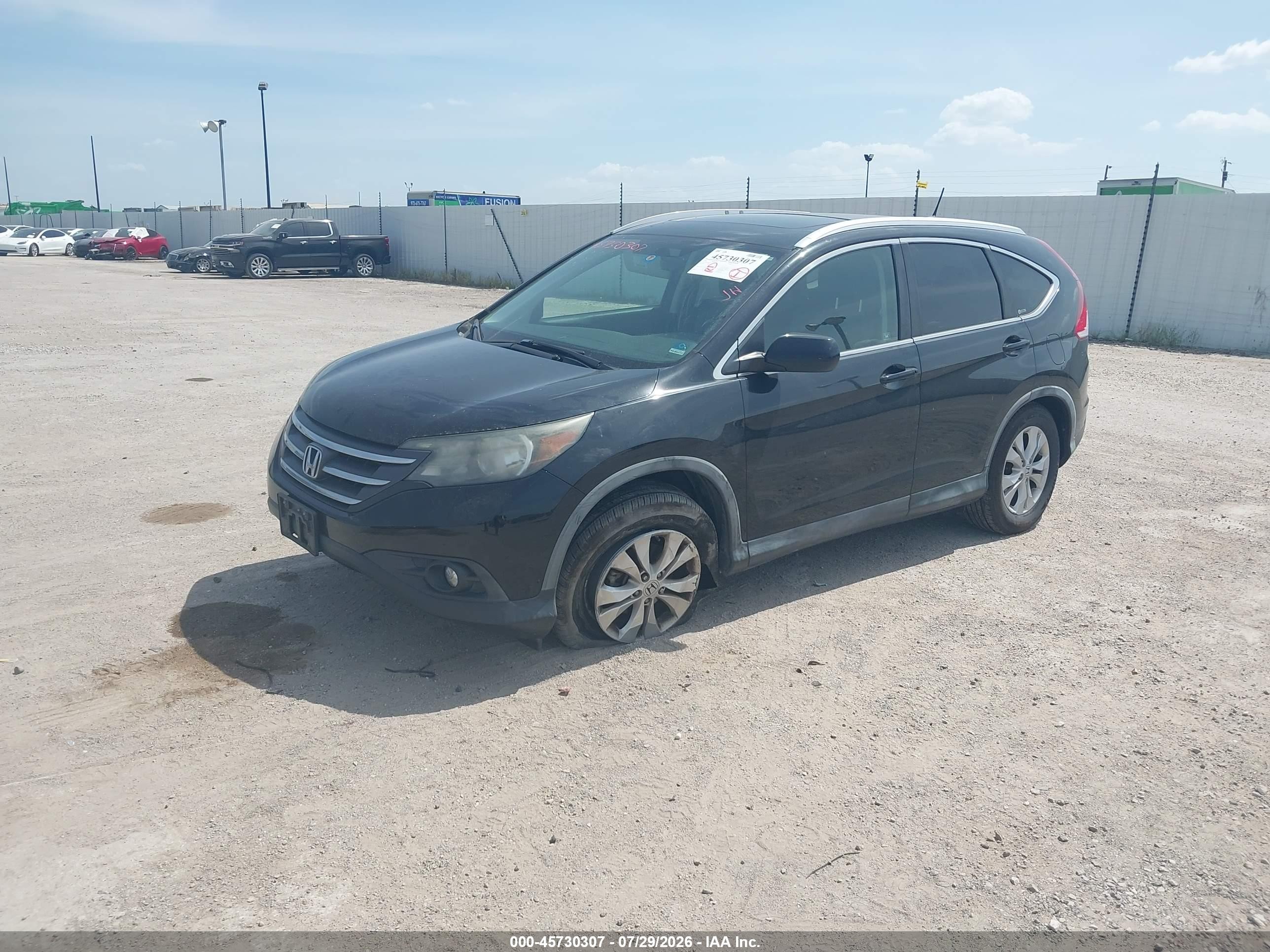 2012 Honda Cr-v Ex-l Черный vin: JHLRM4H73CC001766