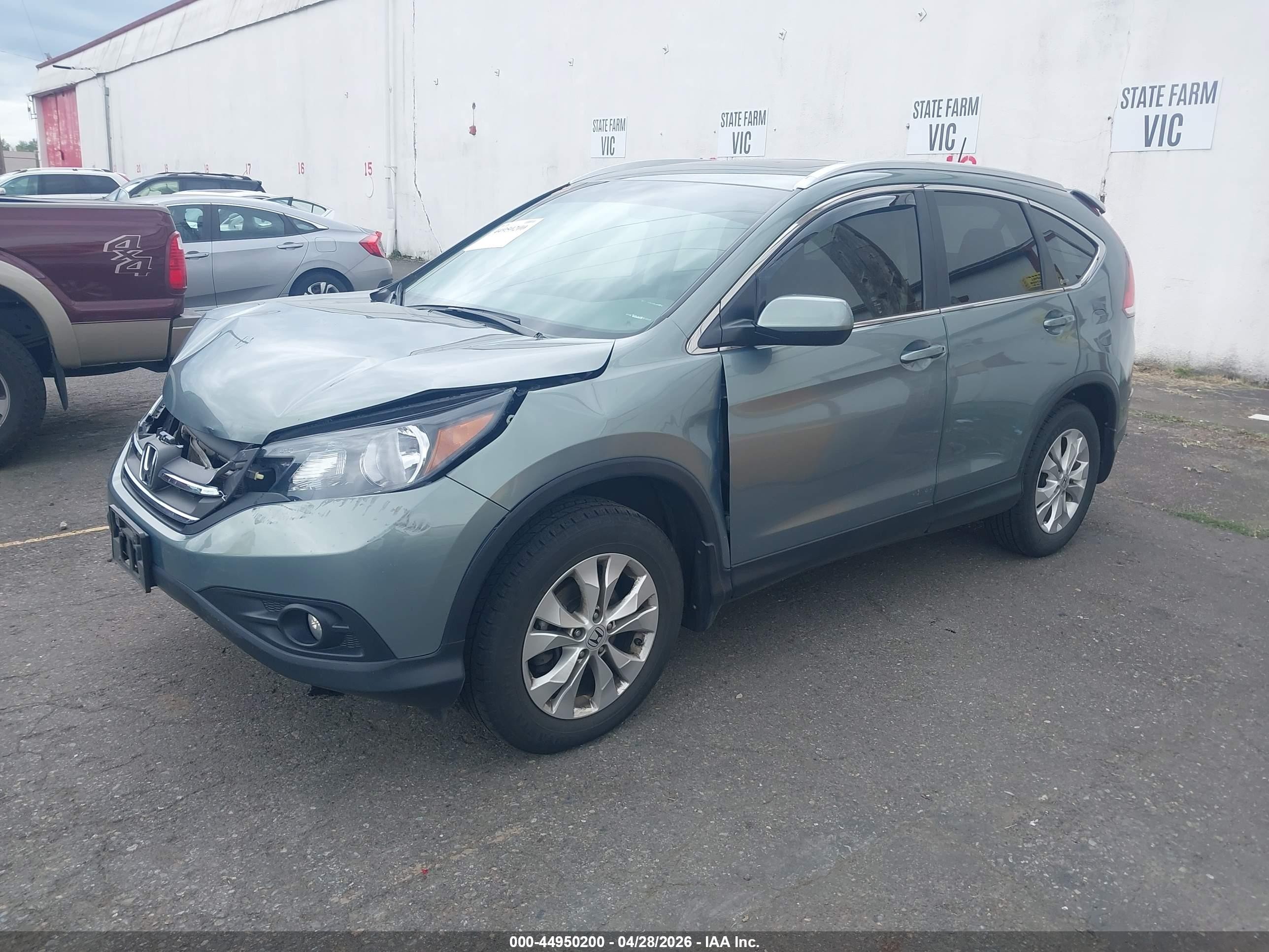 2012 Honda Cr-v Ex-l Teal vin: JHLRM4H73CC008572