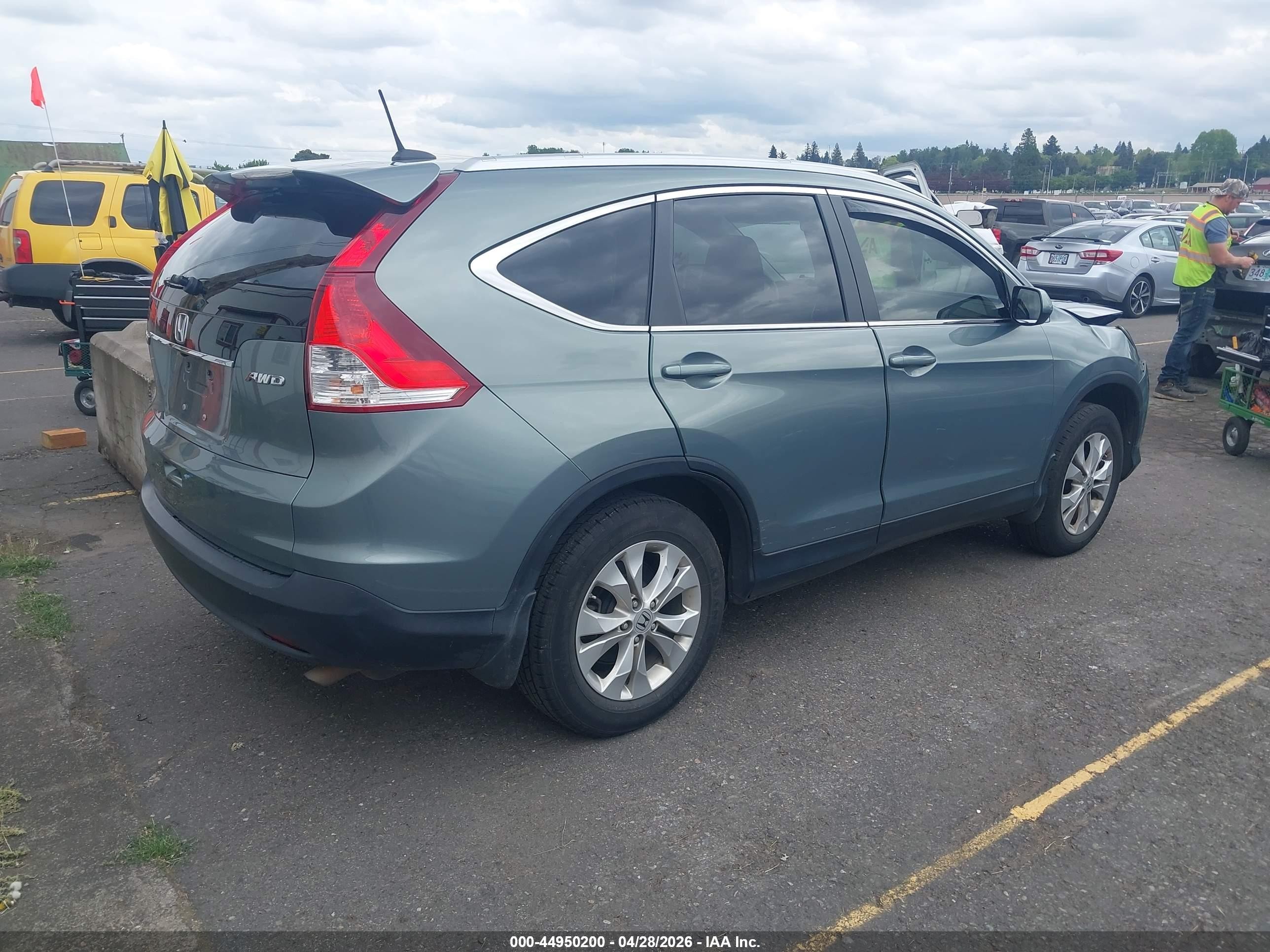 2012 Honda Cr-v Ex-l Teal vin: JHLRM4H73CC008572
