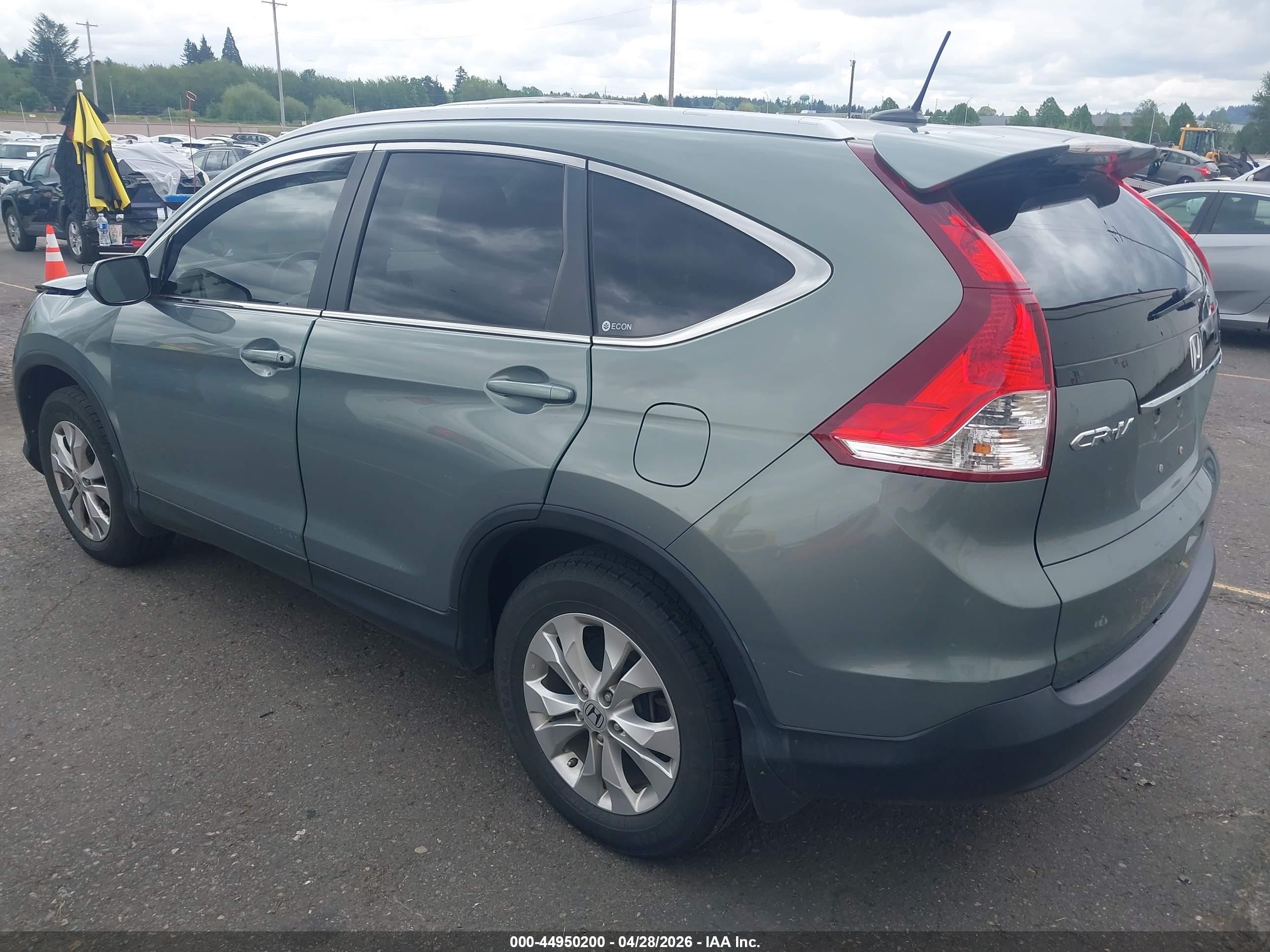 2012 Honda Cr-v Ex-l Teal vin: JHLRM4H73CC008572