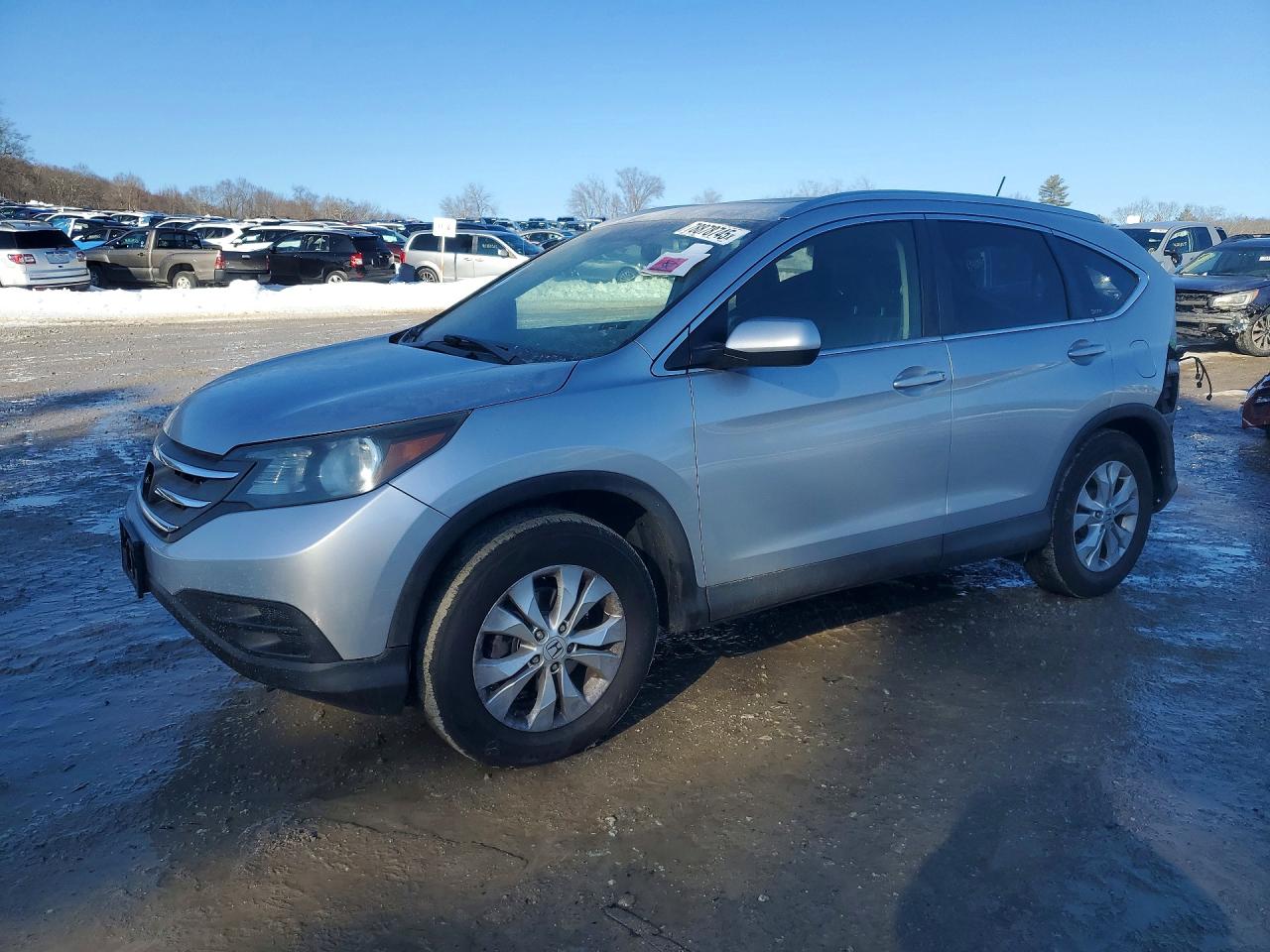 2012 Honda Crv Exl Silver vin: JHLRM4H73CC013044