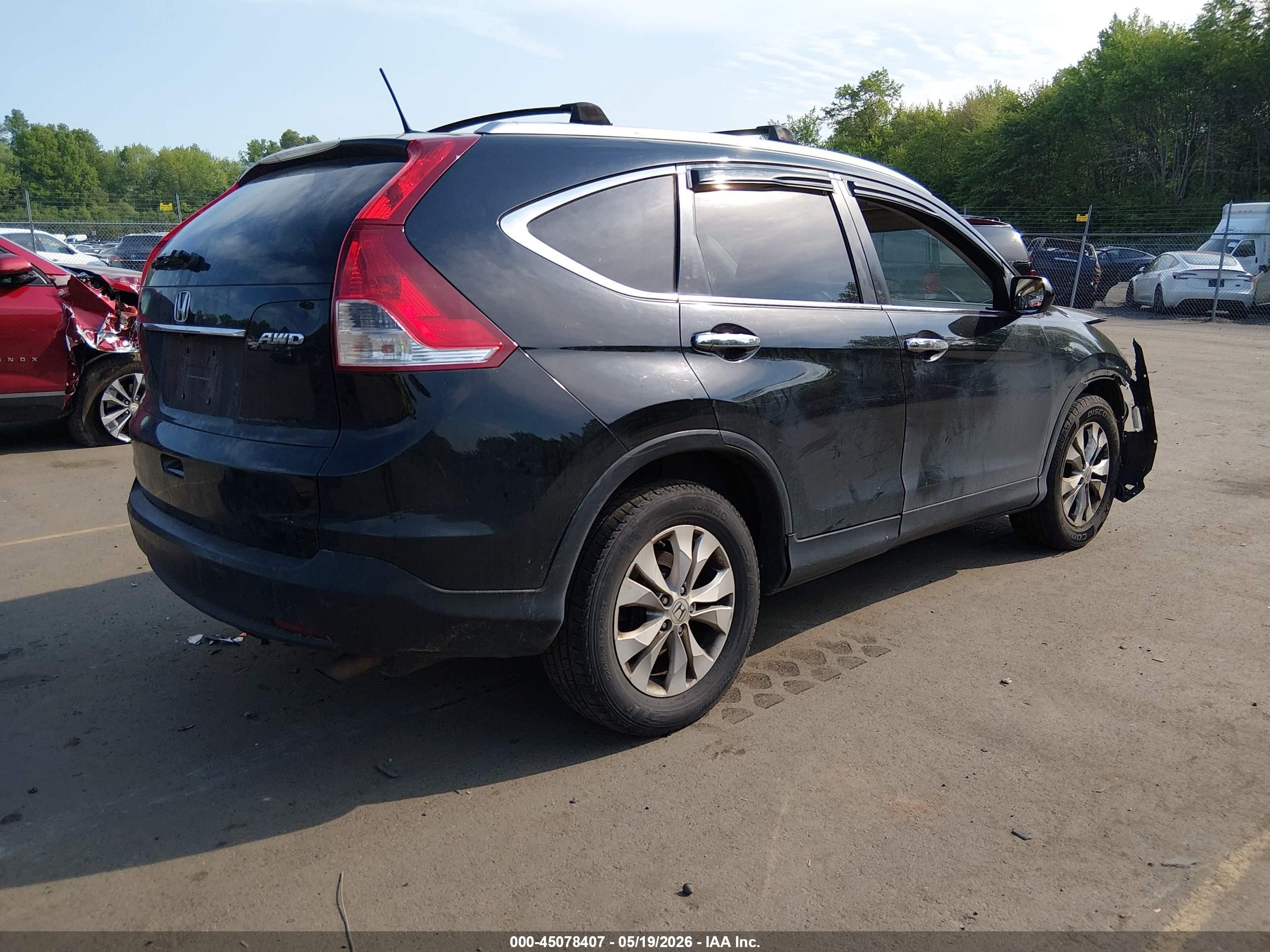 2012 Honda Cr-v Ex-l Black vin: JHLRM4H73CC018289