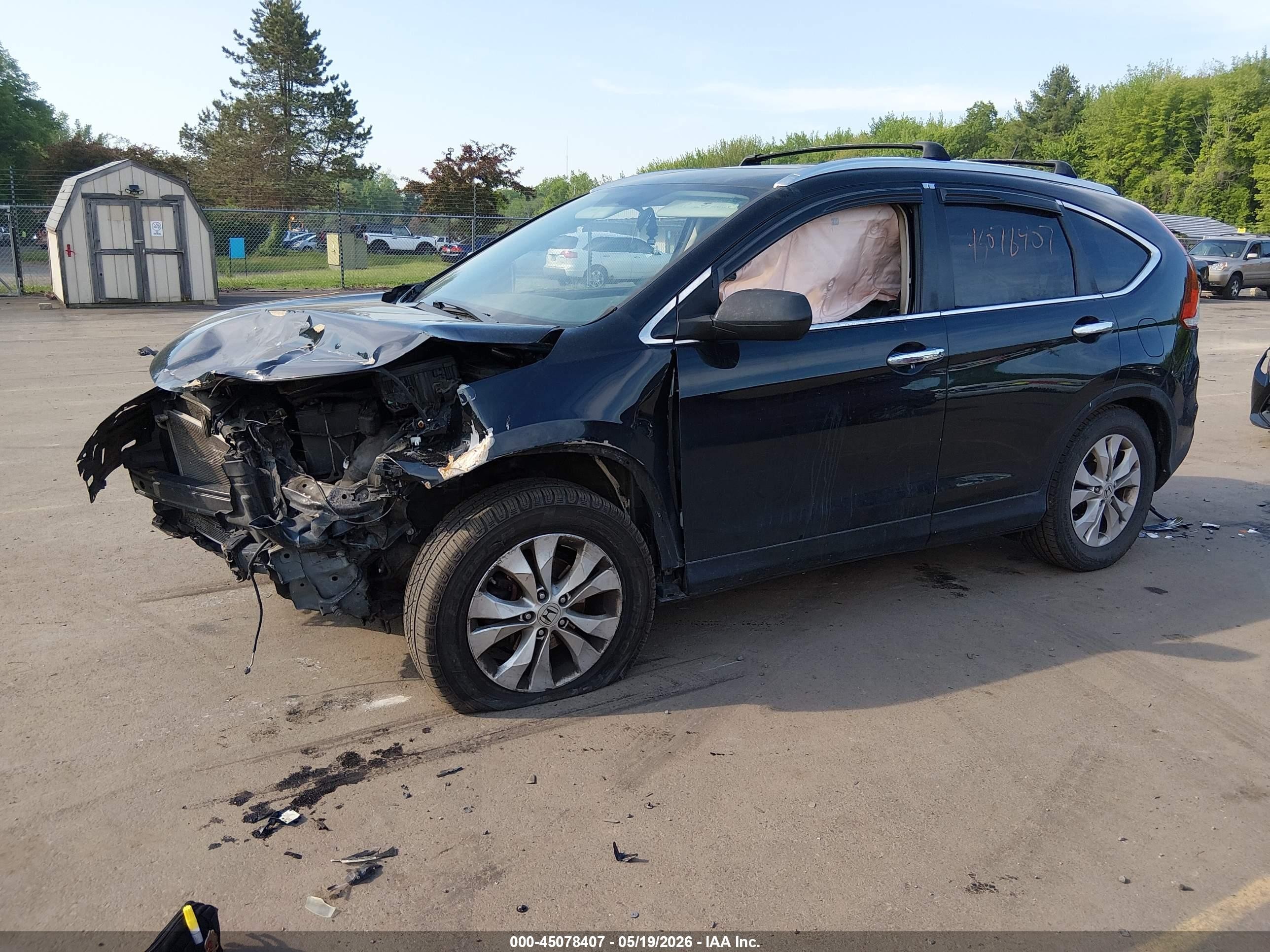 2012 Honda Cr-v Ex-l Black vin: JHLRM4H73CC018289