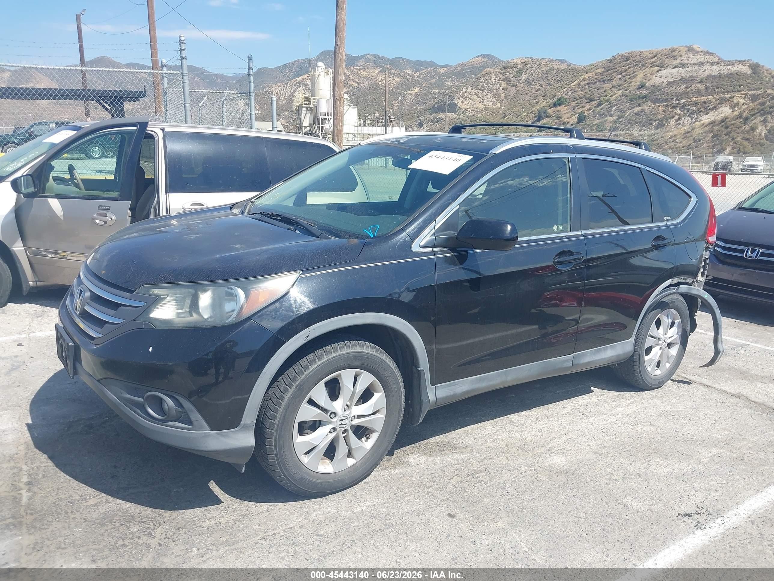 2012 Honda Cr-v Ex-l Black vin: JHLRM4H73CC018342