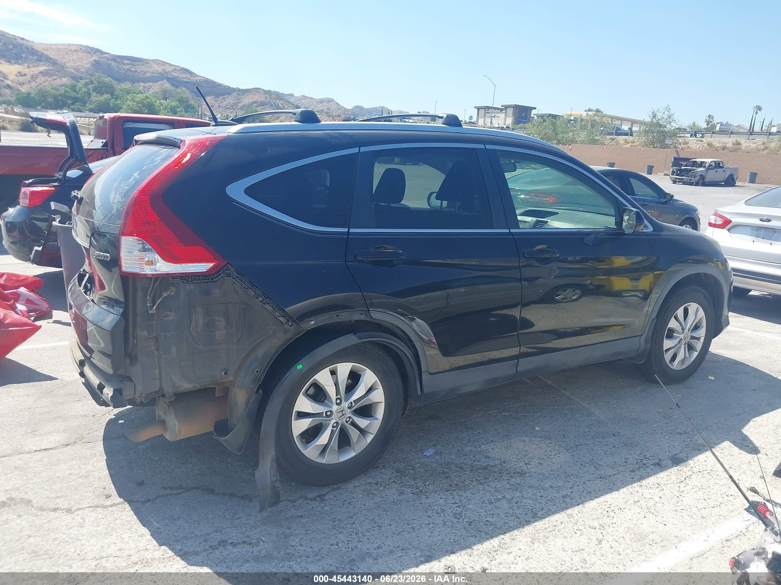 2012 Honda Cr-v Ex-l Black vin: JHLRM4H73CC018342