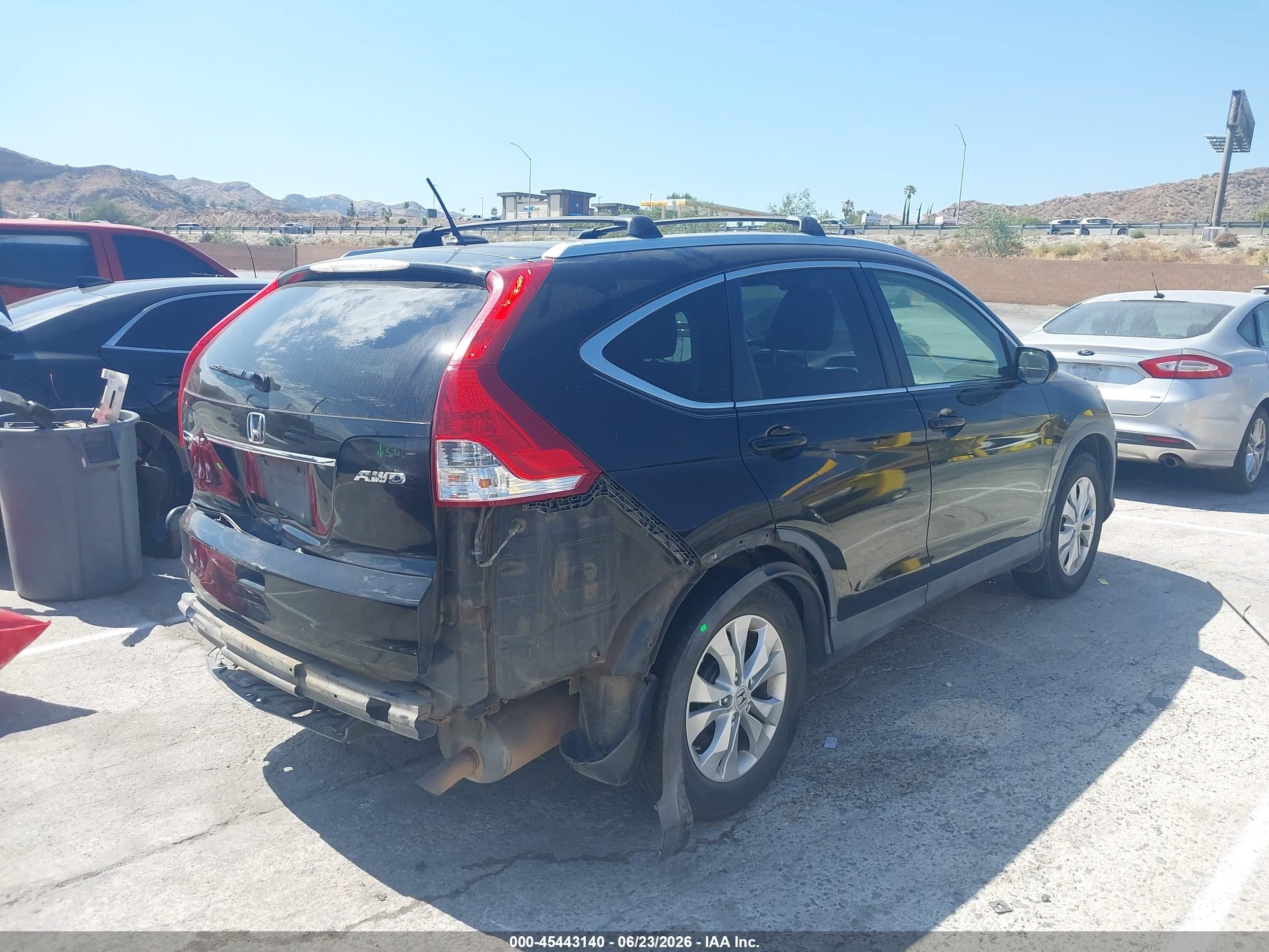 2012 Honda Cr-v Ex-l Black vin: JHLRM4H73CC018342