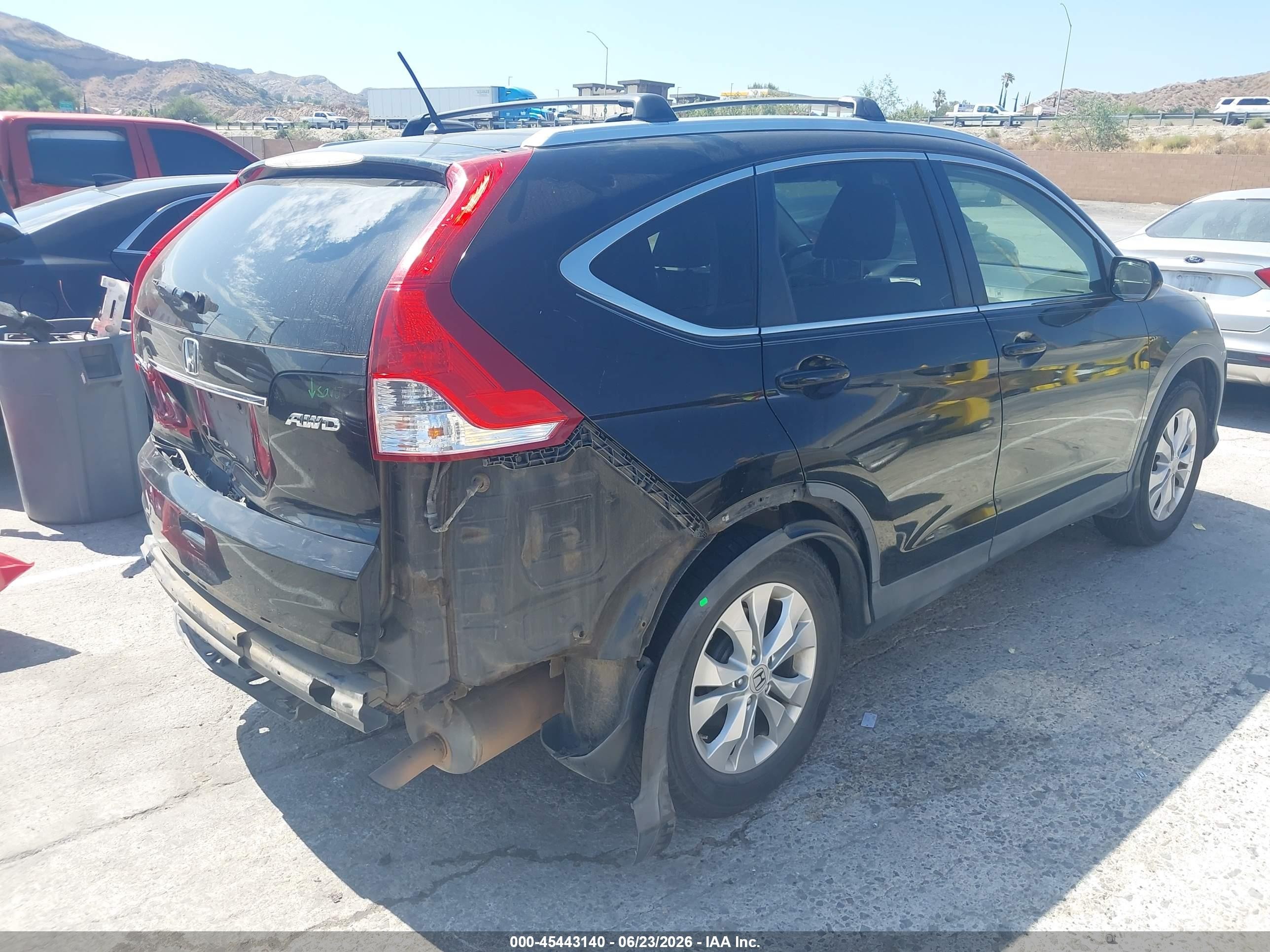 2012 Honda Cr-v Ex-l Black vin: JHLRM4H73CC018342
