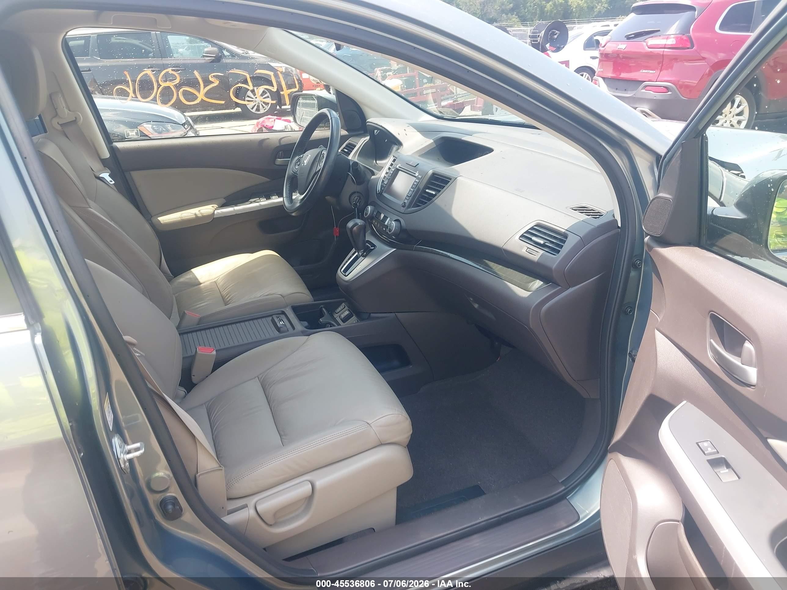 2012 Honda Cr-v Ex-l Light Blue vin: JHLRM4H73CC020365