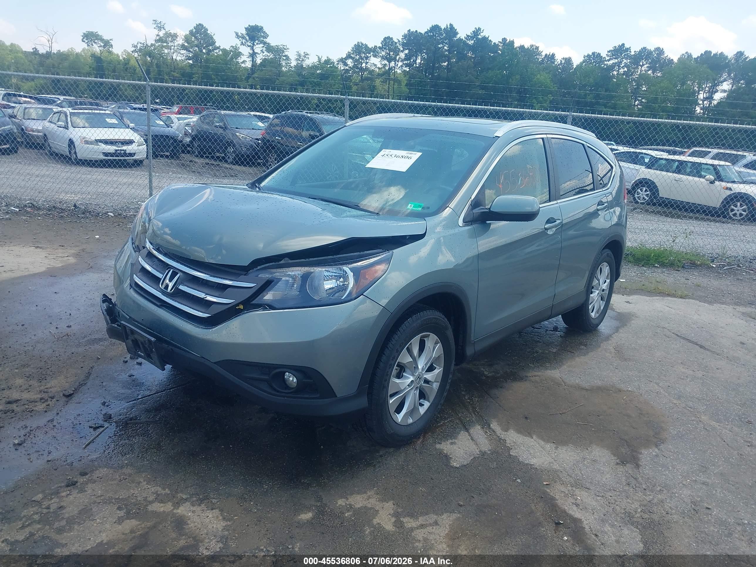 2012 Honda Cr-v Ex-l Light Blue vin: JHLRM4H73CC020365