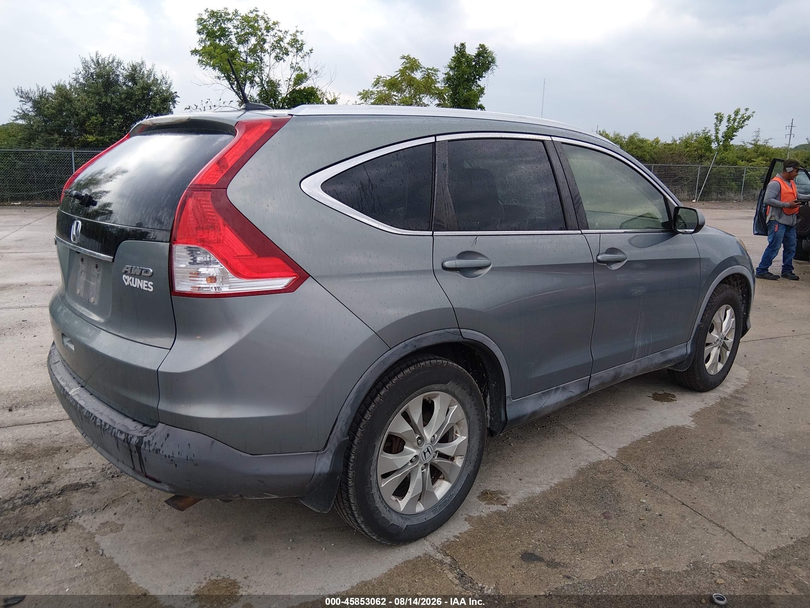 2012 Honda Cr-v Exl Gray vin: JHLRM4H73CC027249