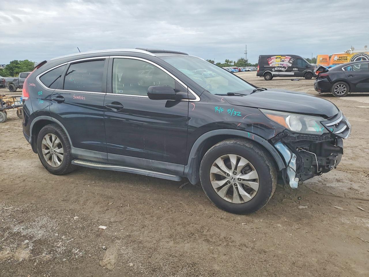 2012 Honda Cr-v Exl Black vin: JHLRM4H73CC028563