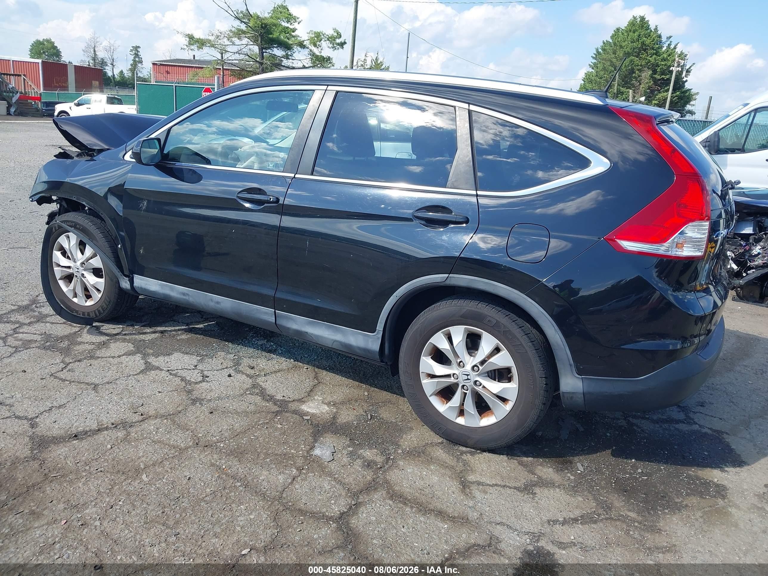 2012 Honda Cr-v Ex-l Черный vin: JHLRM4H74CC004630