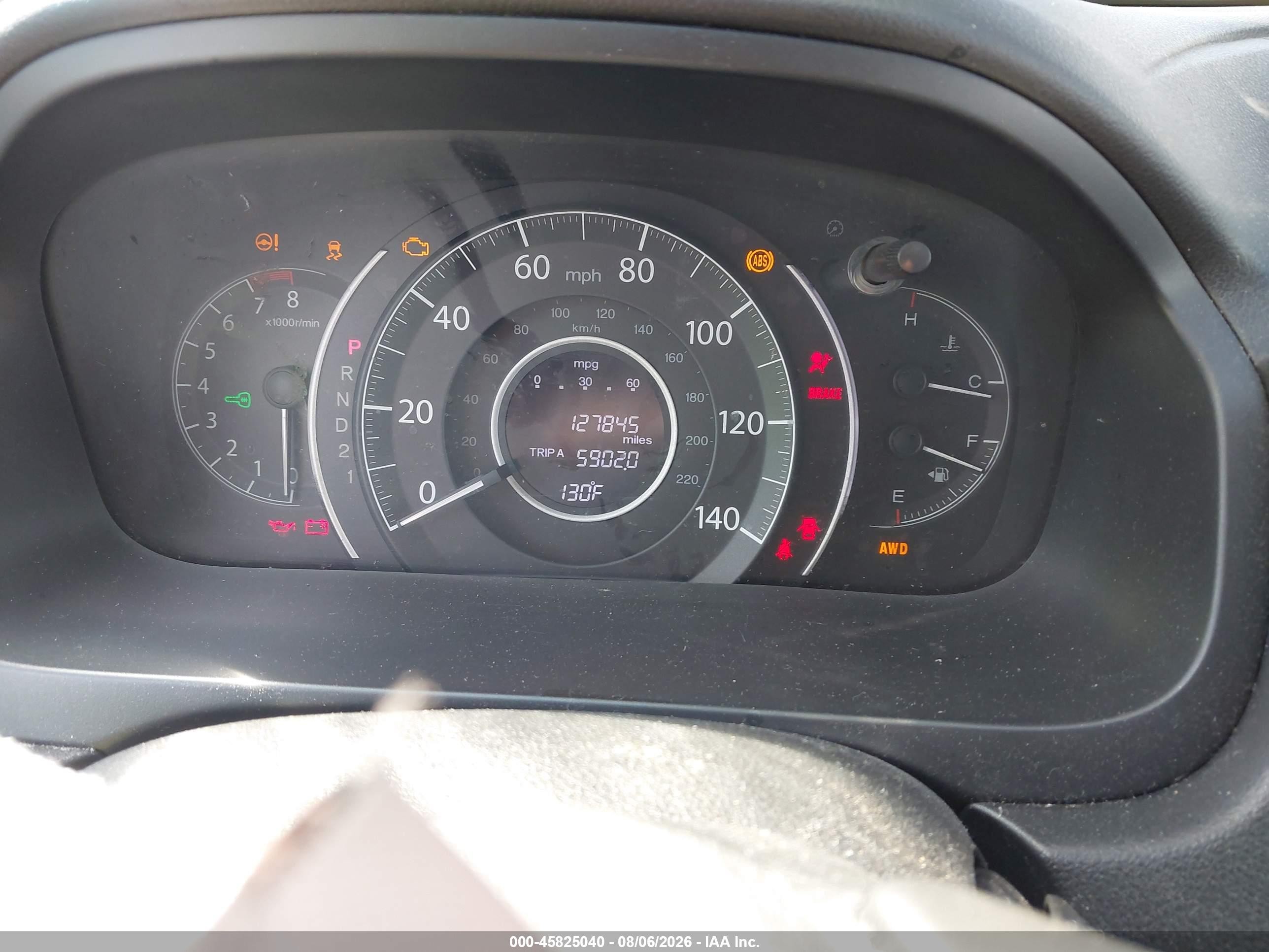 2012 Honda Cr-v Ex-l Черный vin: JHLRM4H74CC004630