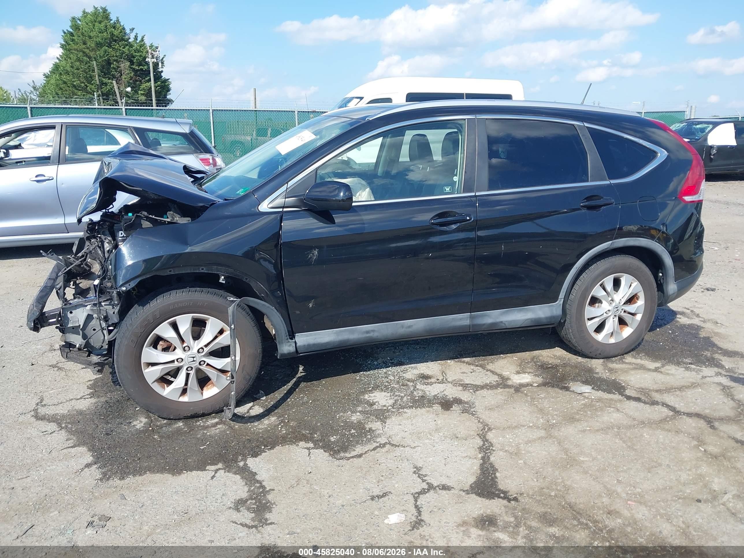 2012 Honda Cr-v Ex-l Черный vin: JHLRM4H74CC004630