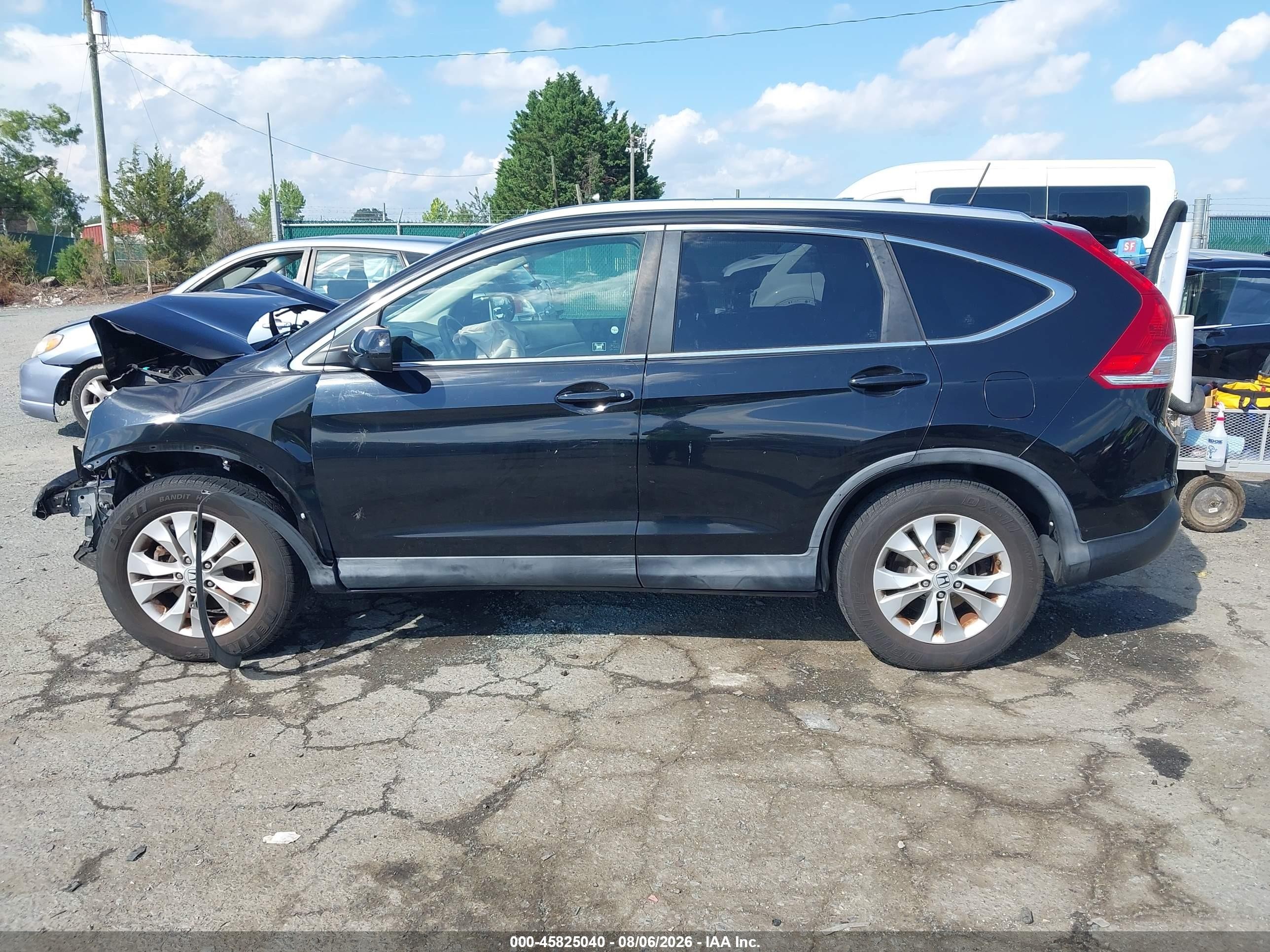 2012 Honda Cr-v Ex-l Черный vin: JHLRM4H74CC004630