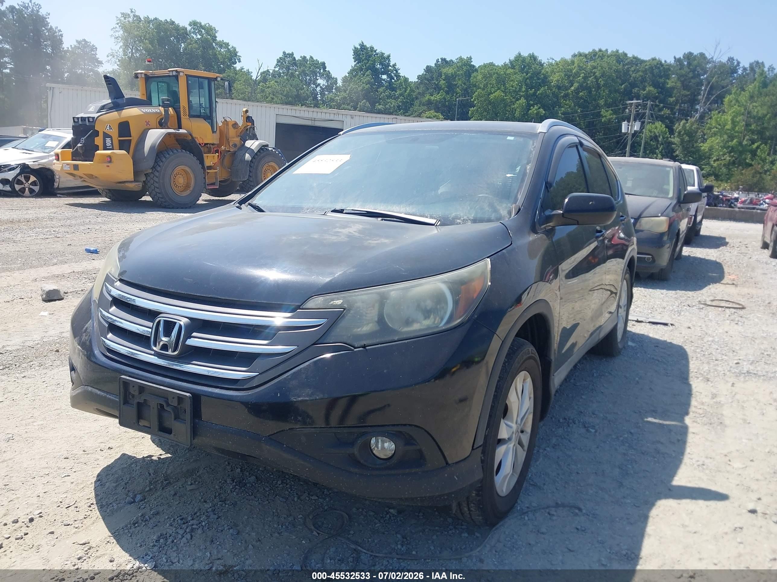 2012 Honda Cr-v Ex-l Black vin: JHLRM4H74CC009035