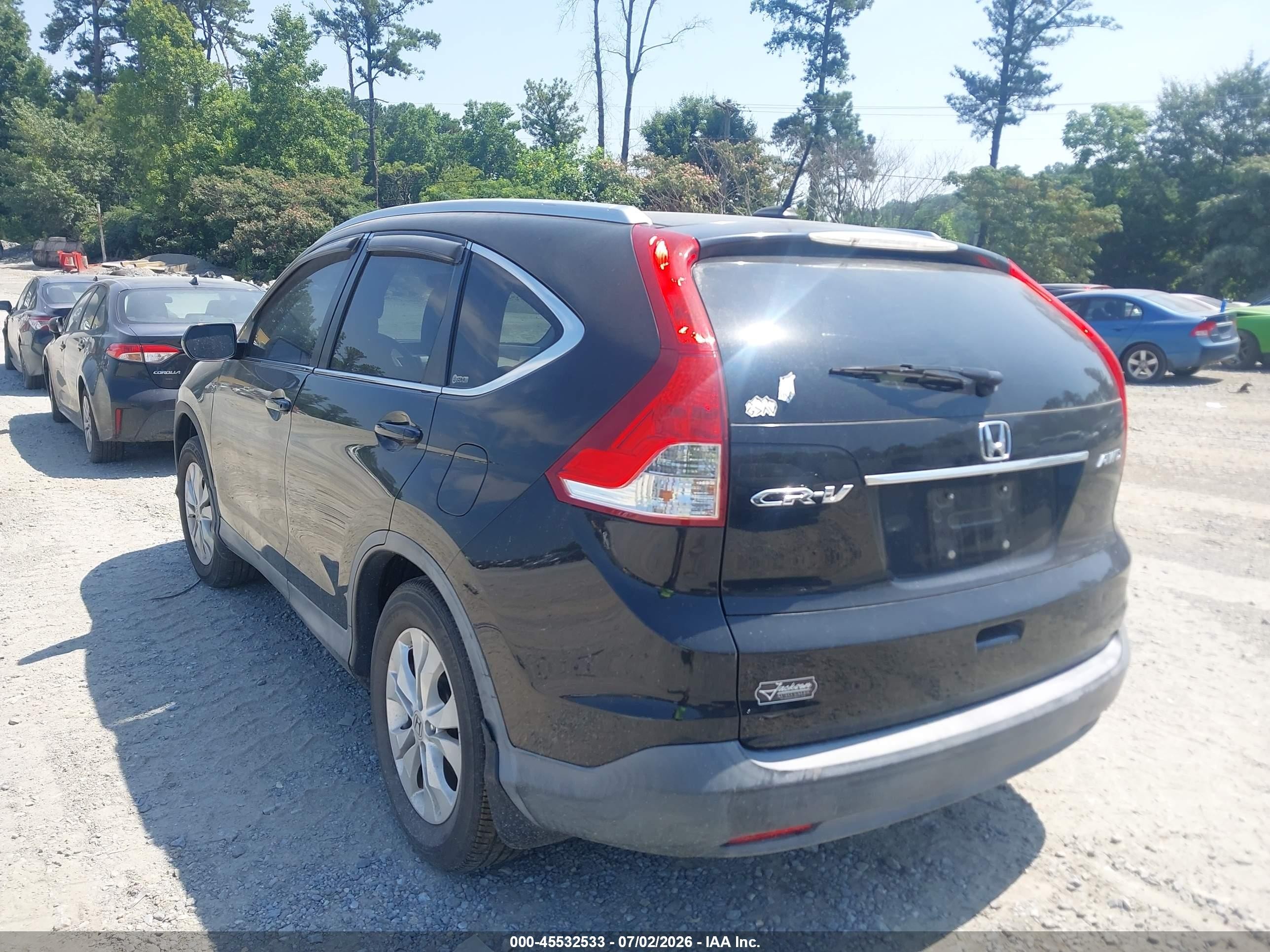 2012 Honda Cr-v Ex-l Black vin: JHLRM4H74CC009035