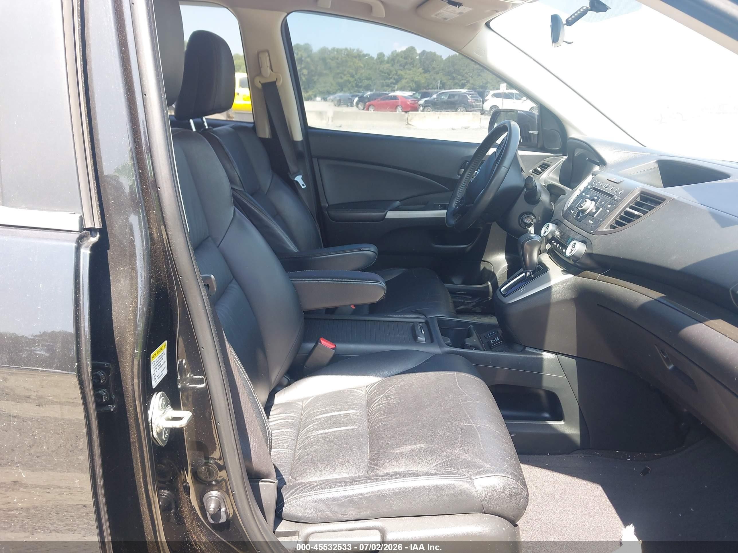 2012 Honda Cr-v Ex-l Black vin: JHLRM4H74CC009035