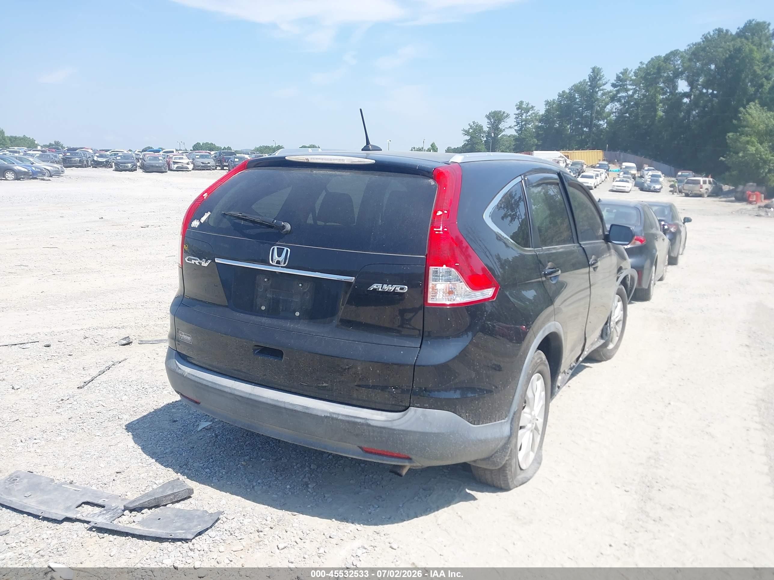 2012 Honda Cr-v Ex-l Black vin: JHLRM4H74CC009035