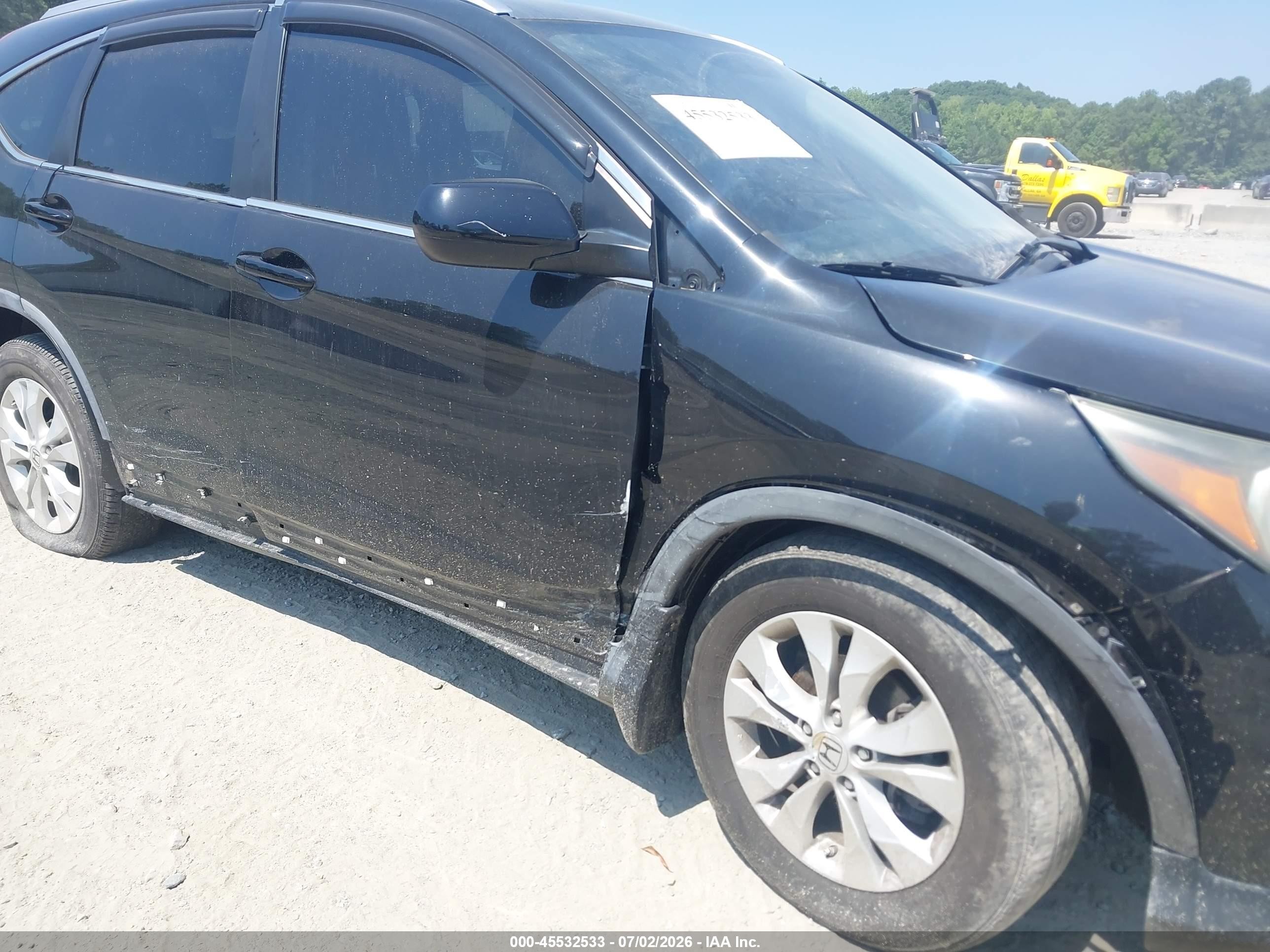 2012 Honda Cr-v Ex-l Black vin: JHLRM4H74CC009035