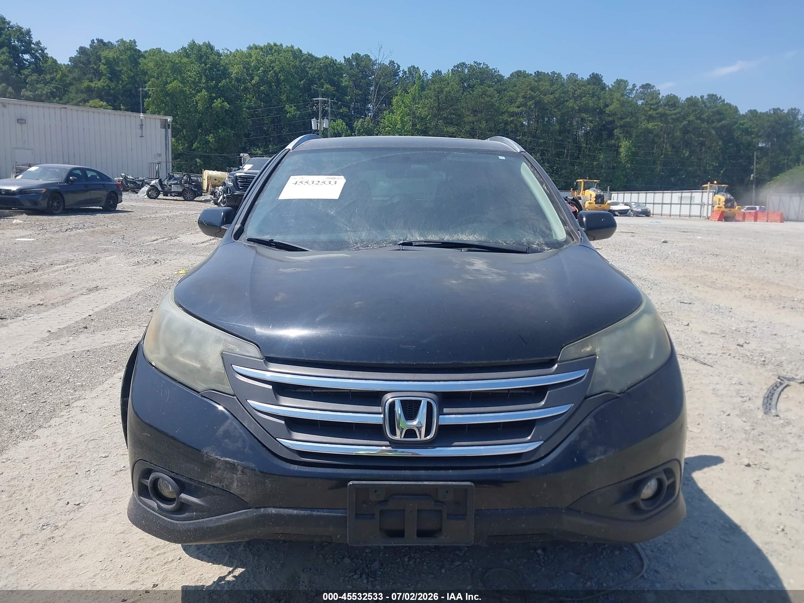 2012 Honda Cr-v Ex-l Black vin: JHLRM4H74CC009035