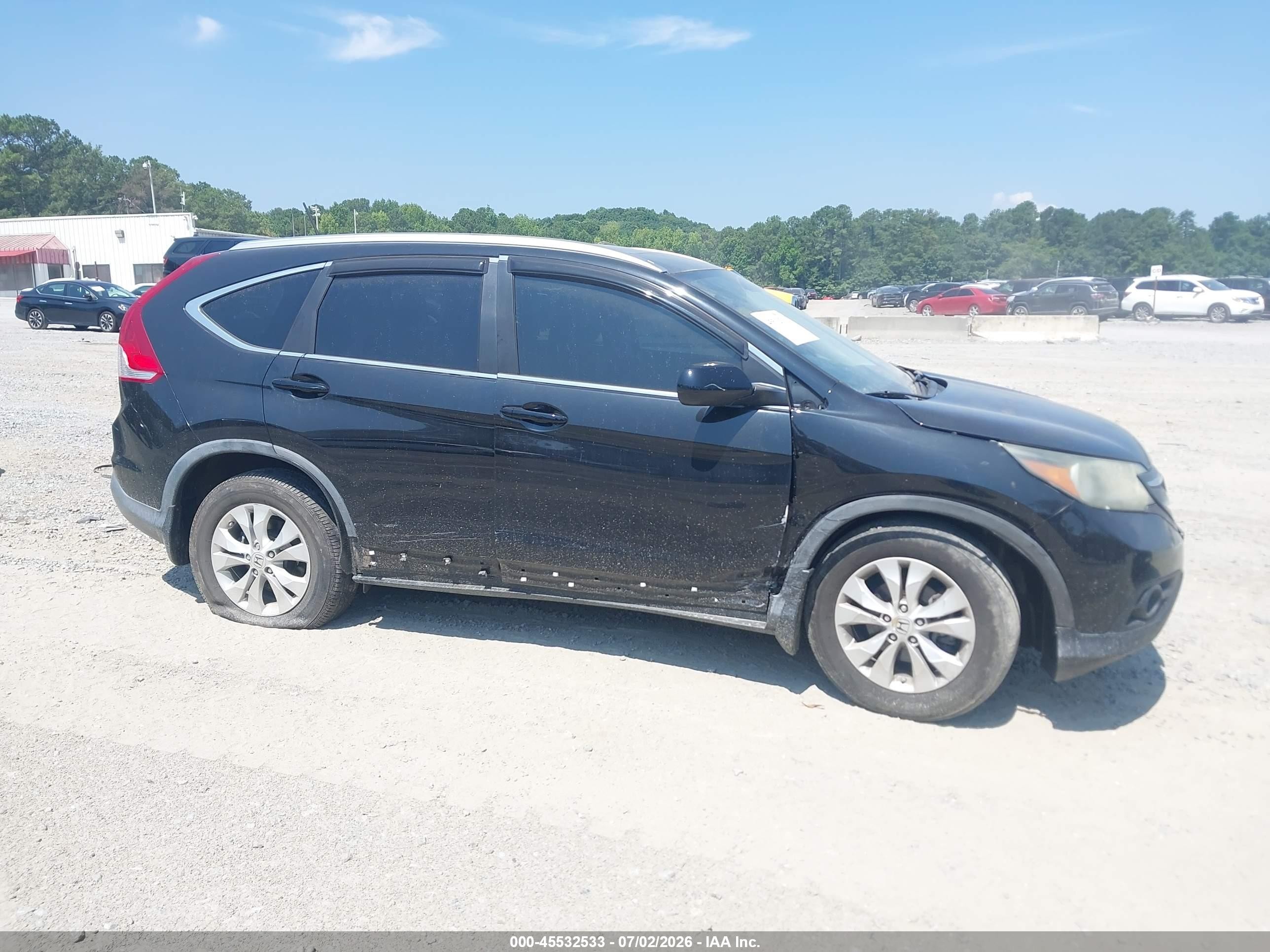 2012 Honda Cr-v Ex-l Black vin: JHLRM4H74CC009035