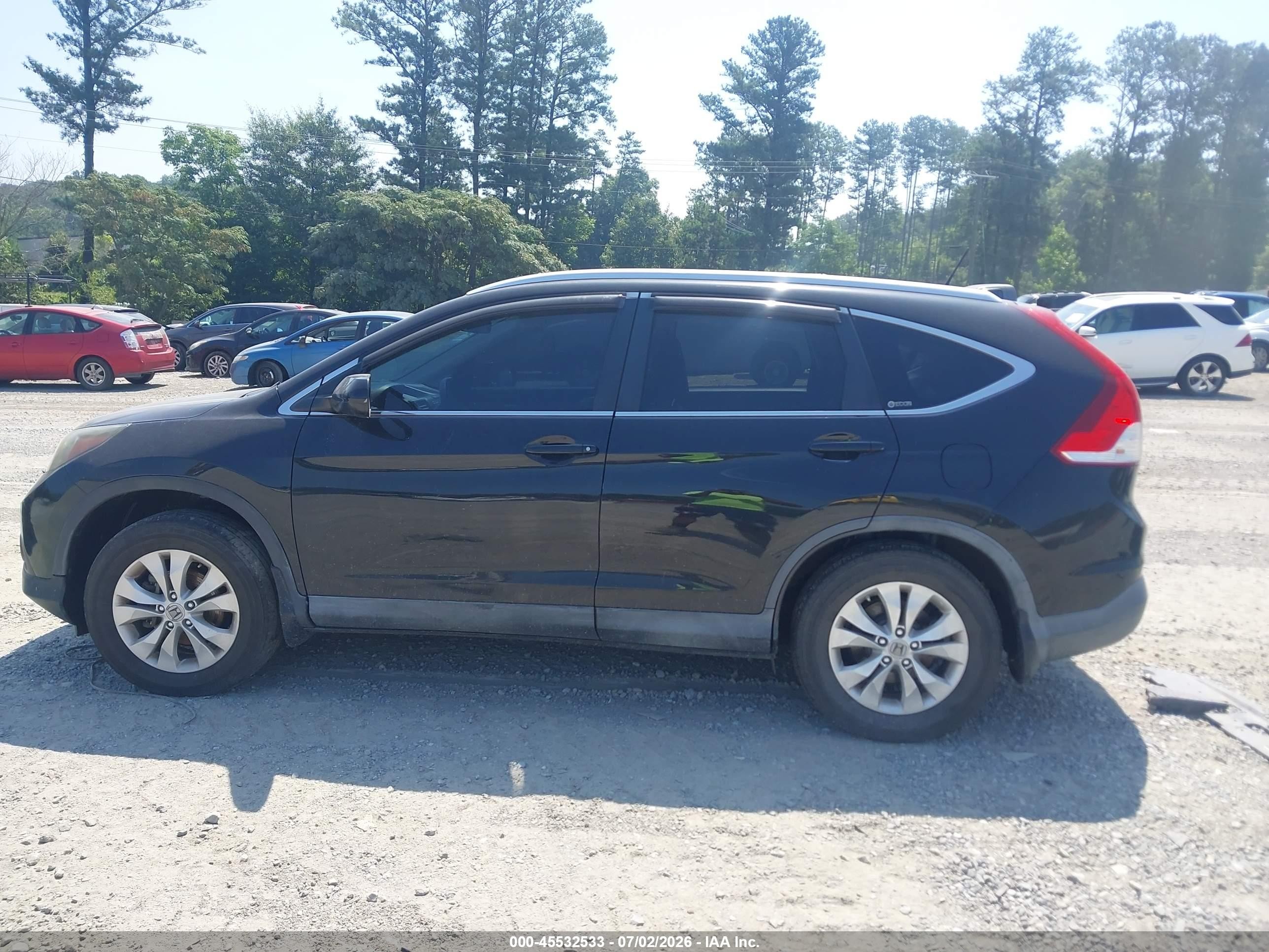 2012 Honda Cr-v Ex-l Black vin: JHLRM4H74CC009035