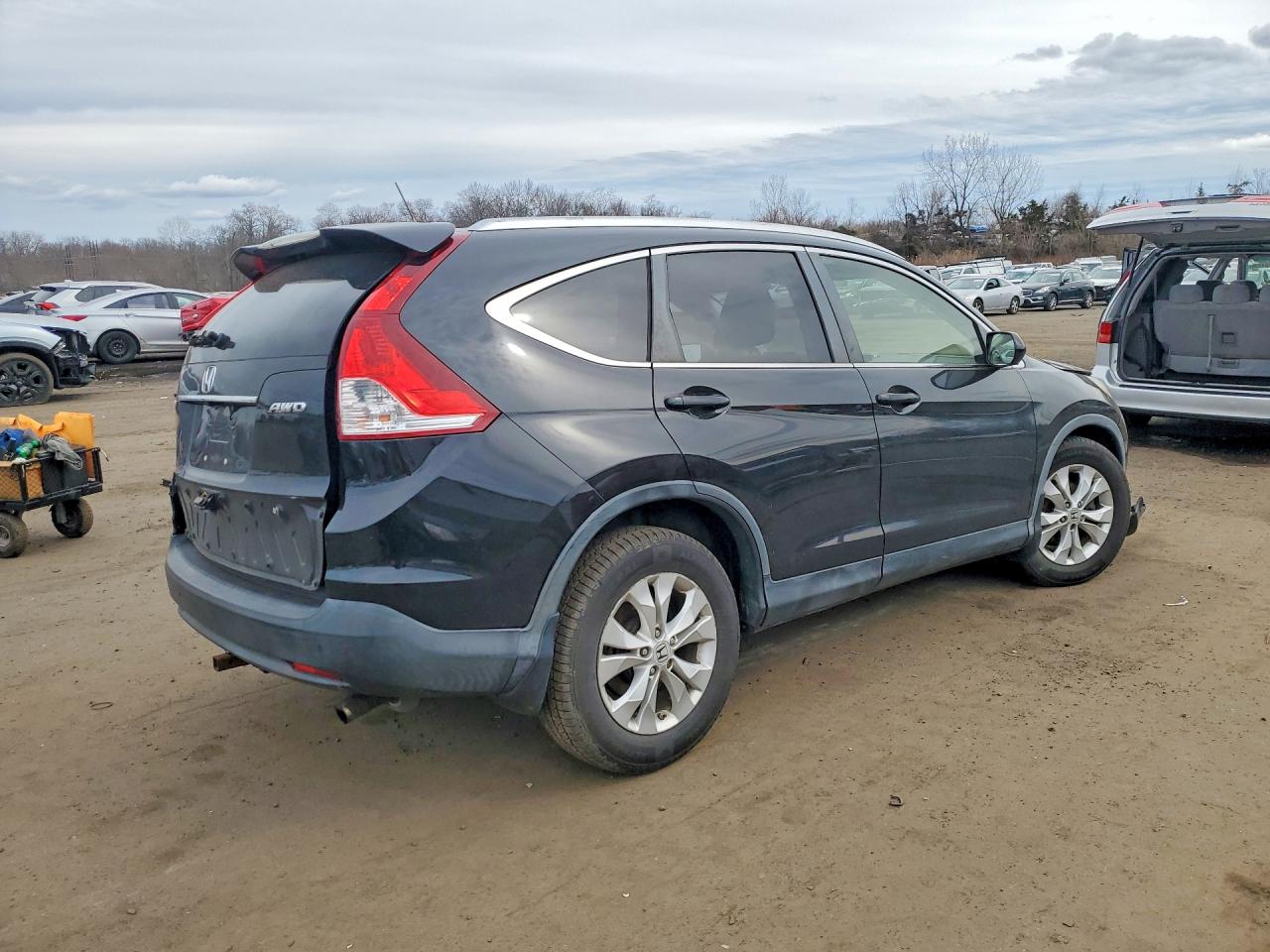 2012 Honda Cr-v Exl Black vin: JHLRM4H74CC010489