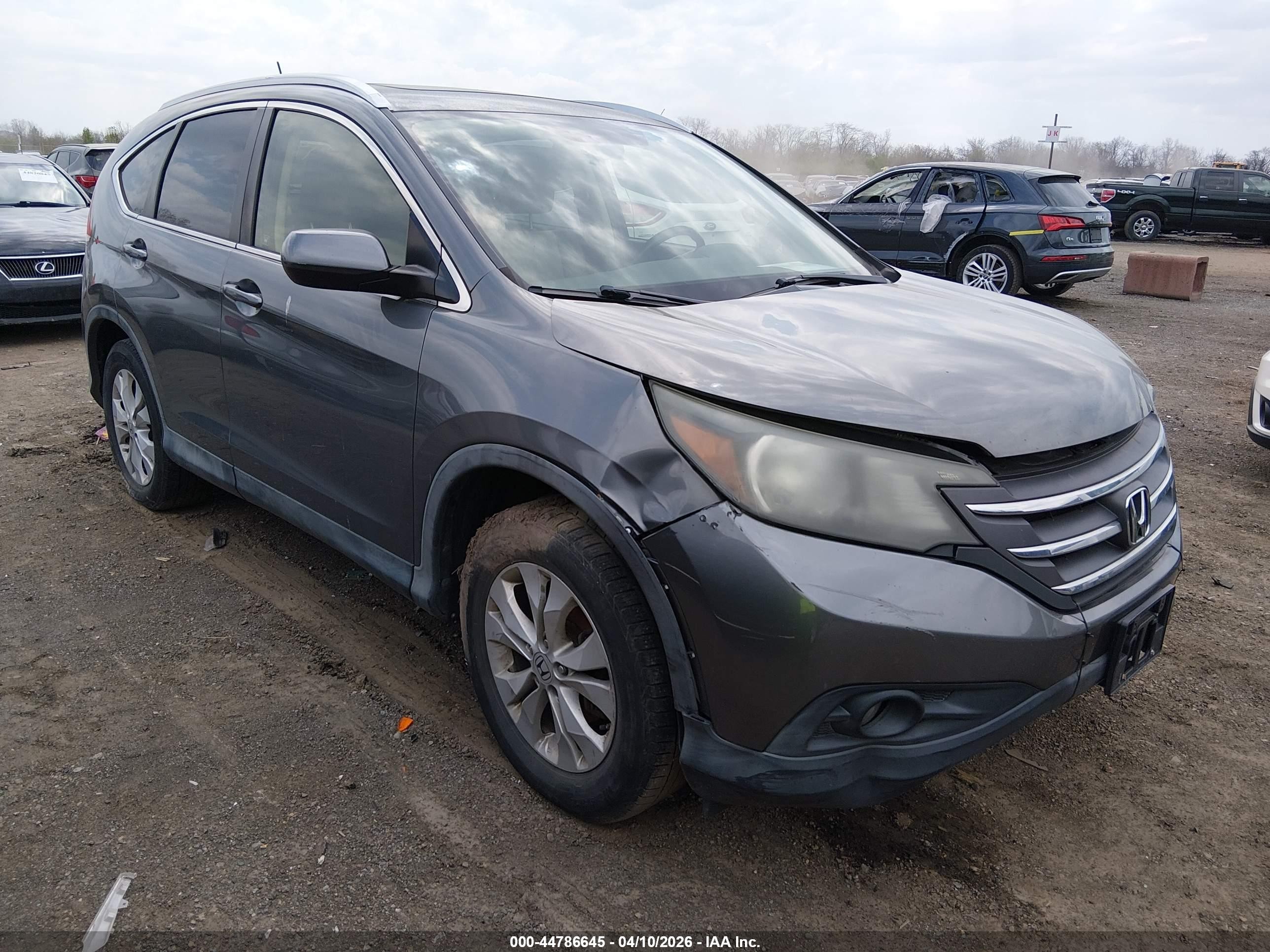 2012 Honda Cr-v Ex-l Gray vin: JHLRM4H74CC014610