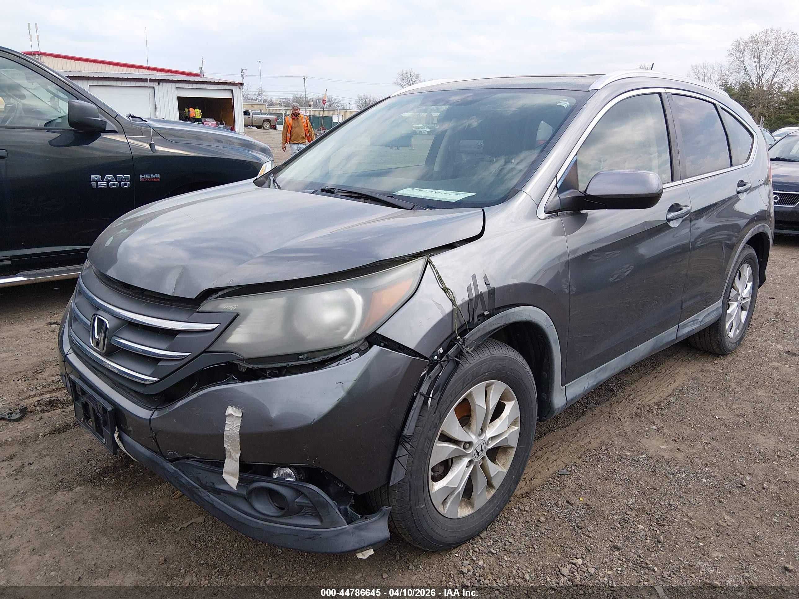 2012 Honda Cr-v Ex-l Gray vin: JHLRM4H74CC014610