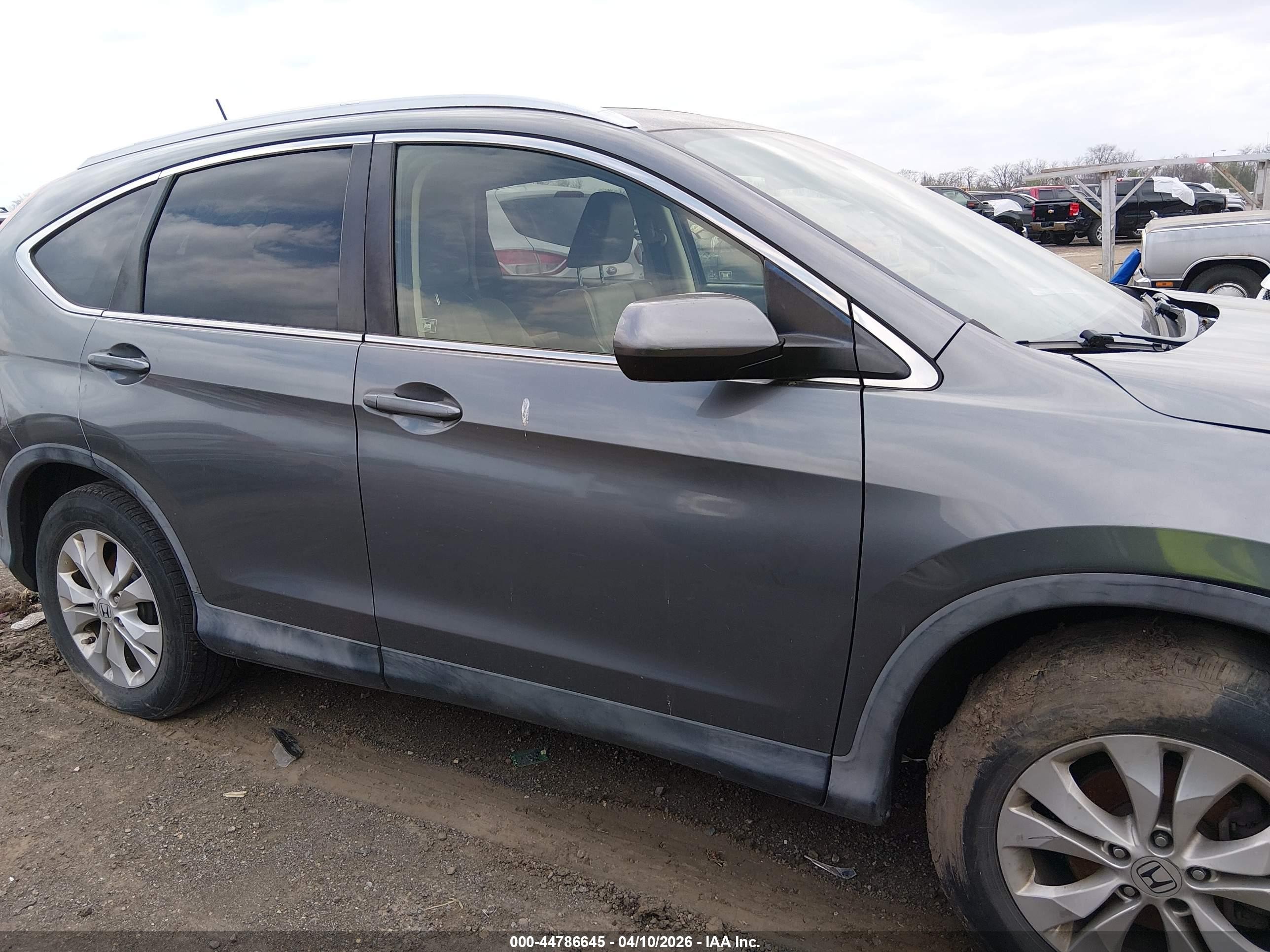 2012 Honda Cr-v Ex-l Gray vin: JHLRM4H74CC014610
