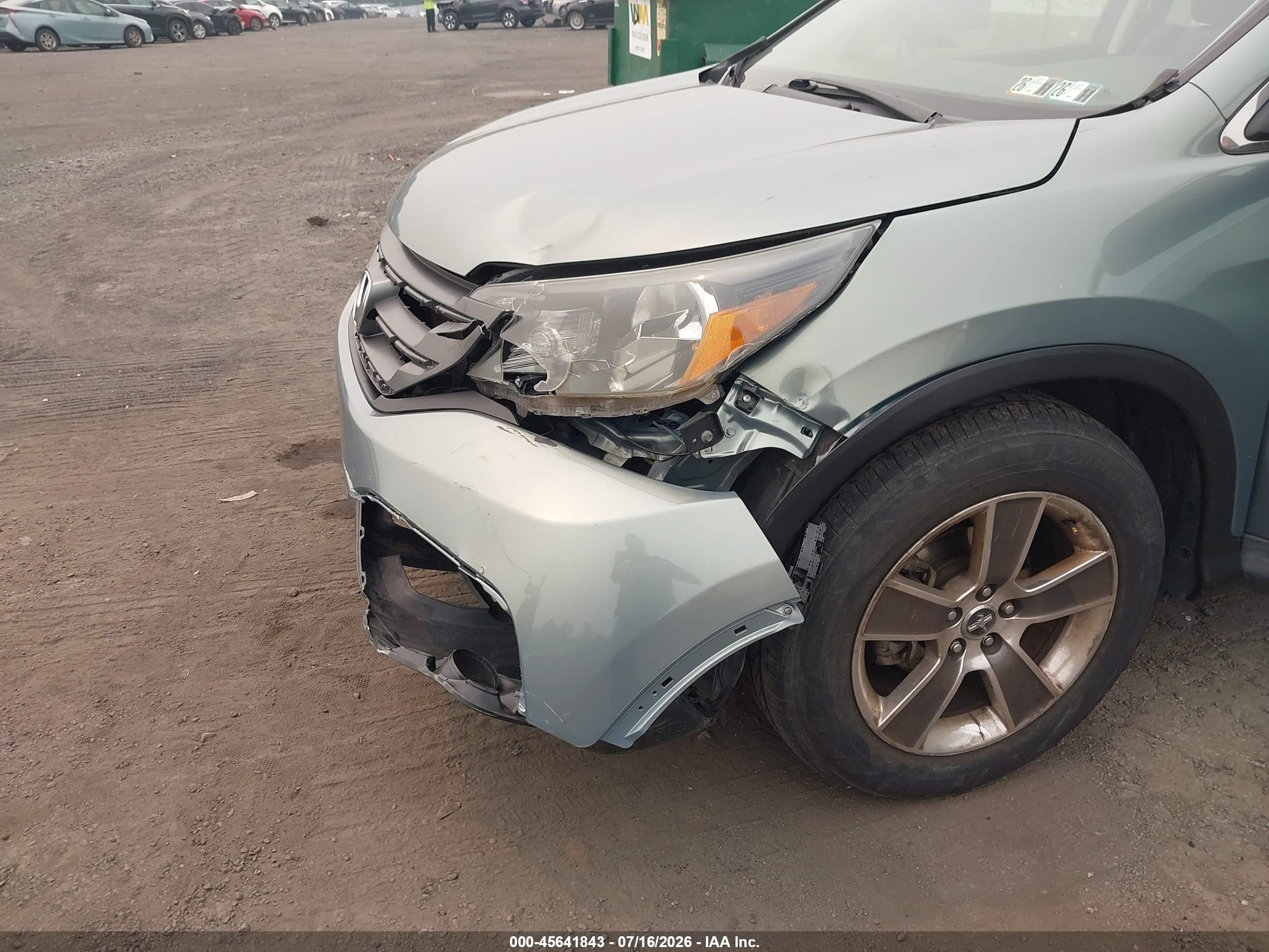 2012 Honda Cr-v Ex-l Green vin: JHLRM4H74CC020309