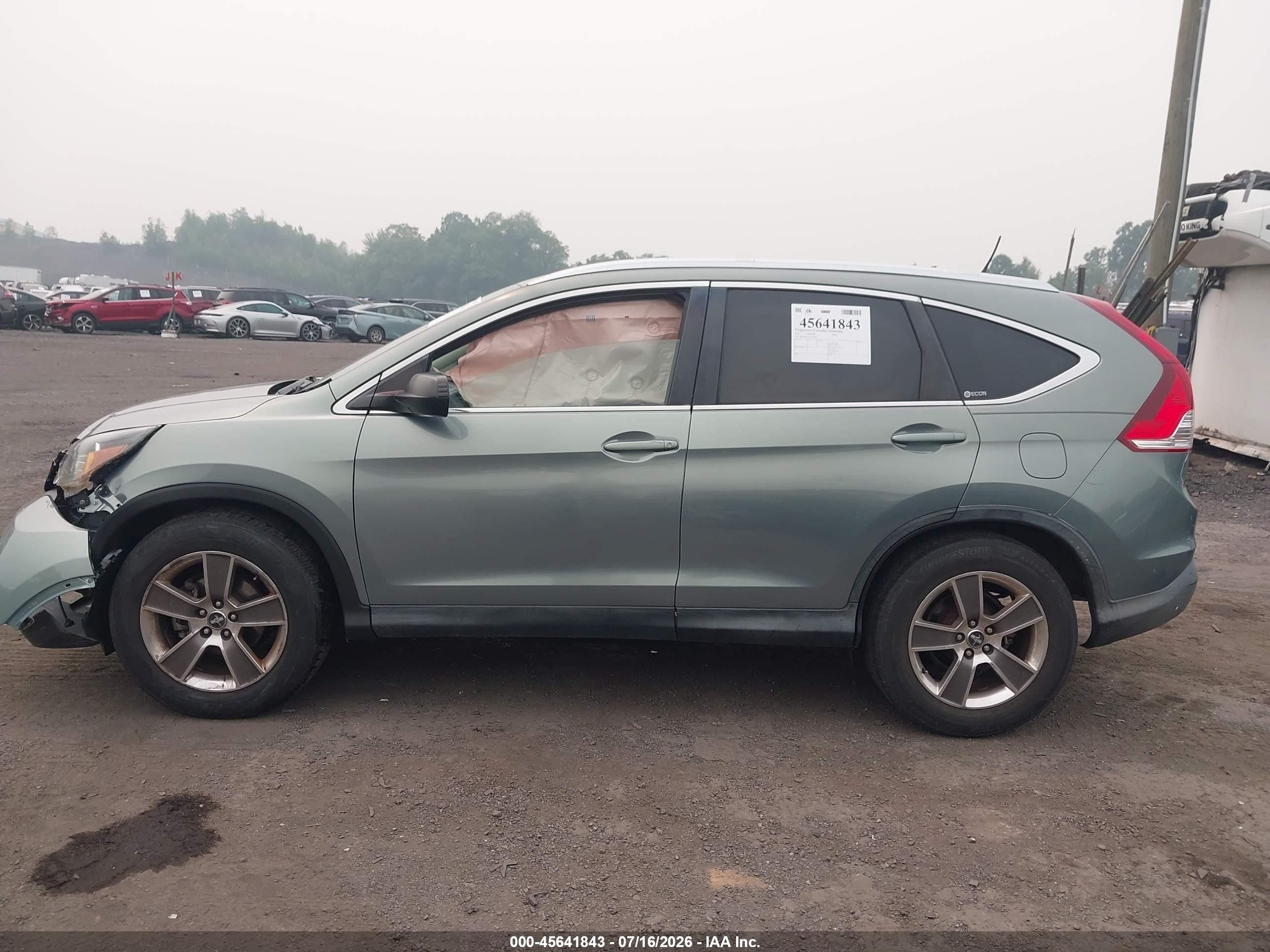 2012 Honda Cr-v Ex-l Green vin: JHLRM4H74CC020309