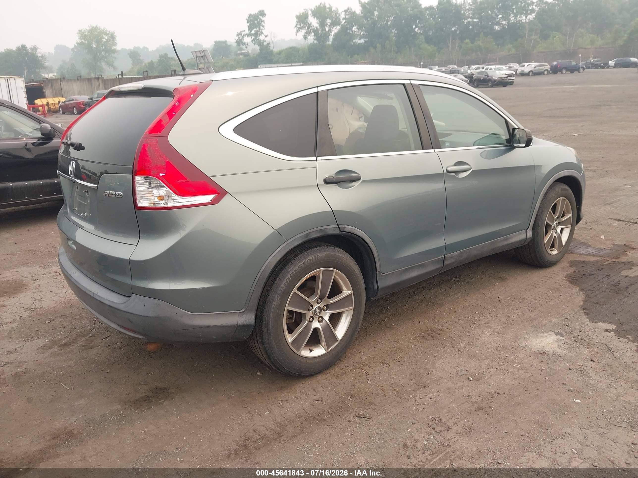 2012 Honda Cr-v Ex-l Green vin: JHLRM4H74CC020309