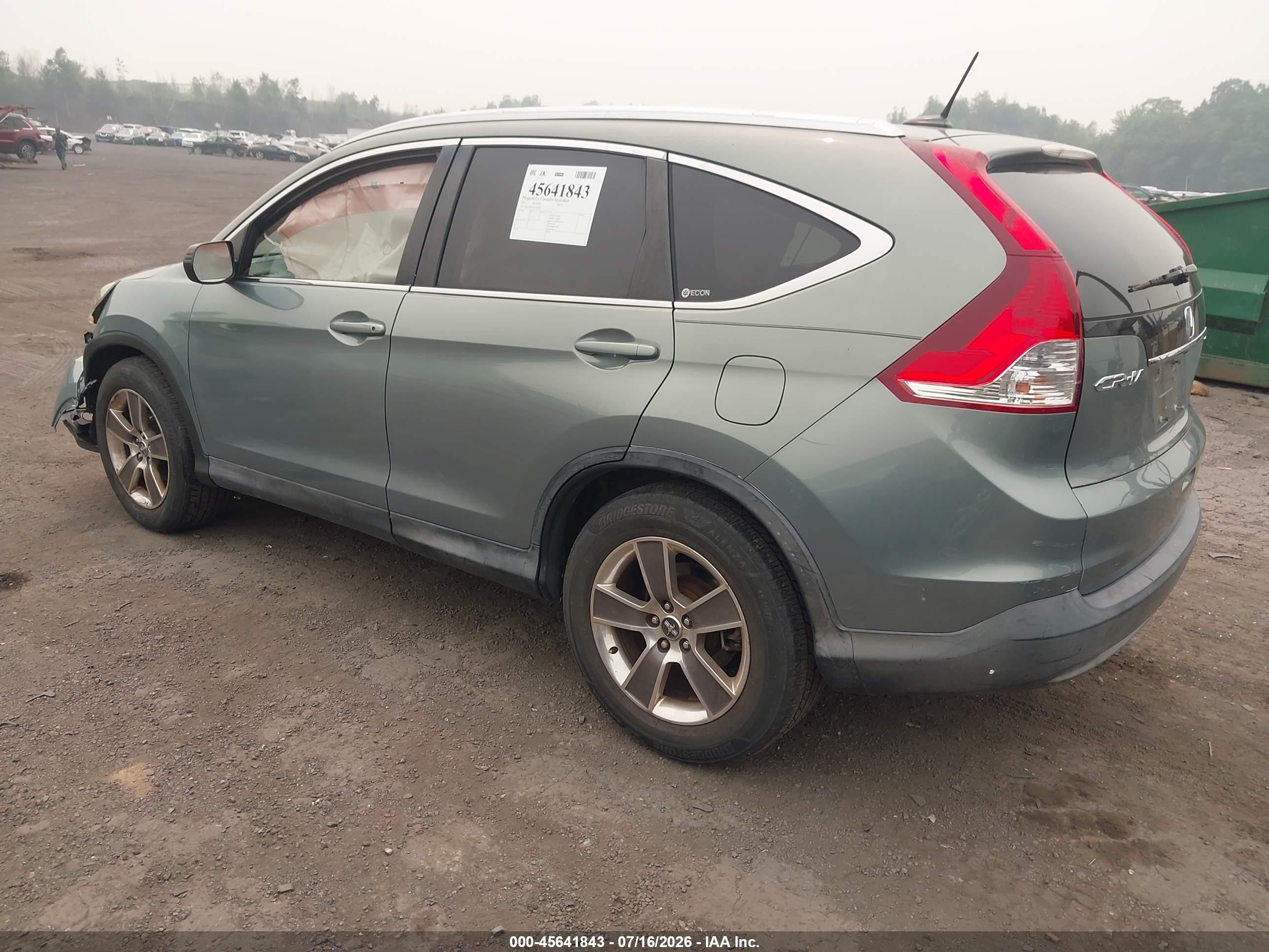 2012 Honda Cr-v Ex-l Green vin: JHLRM4H74CC020309