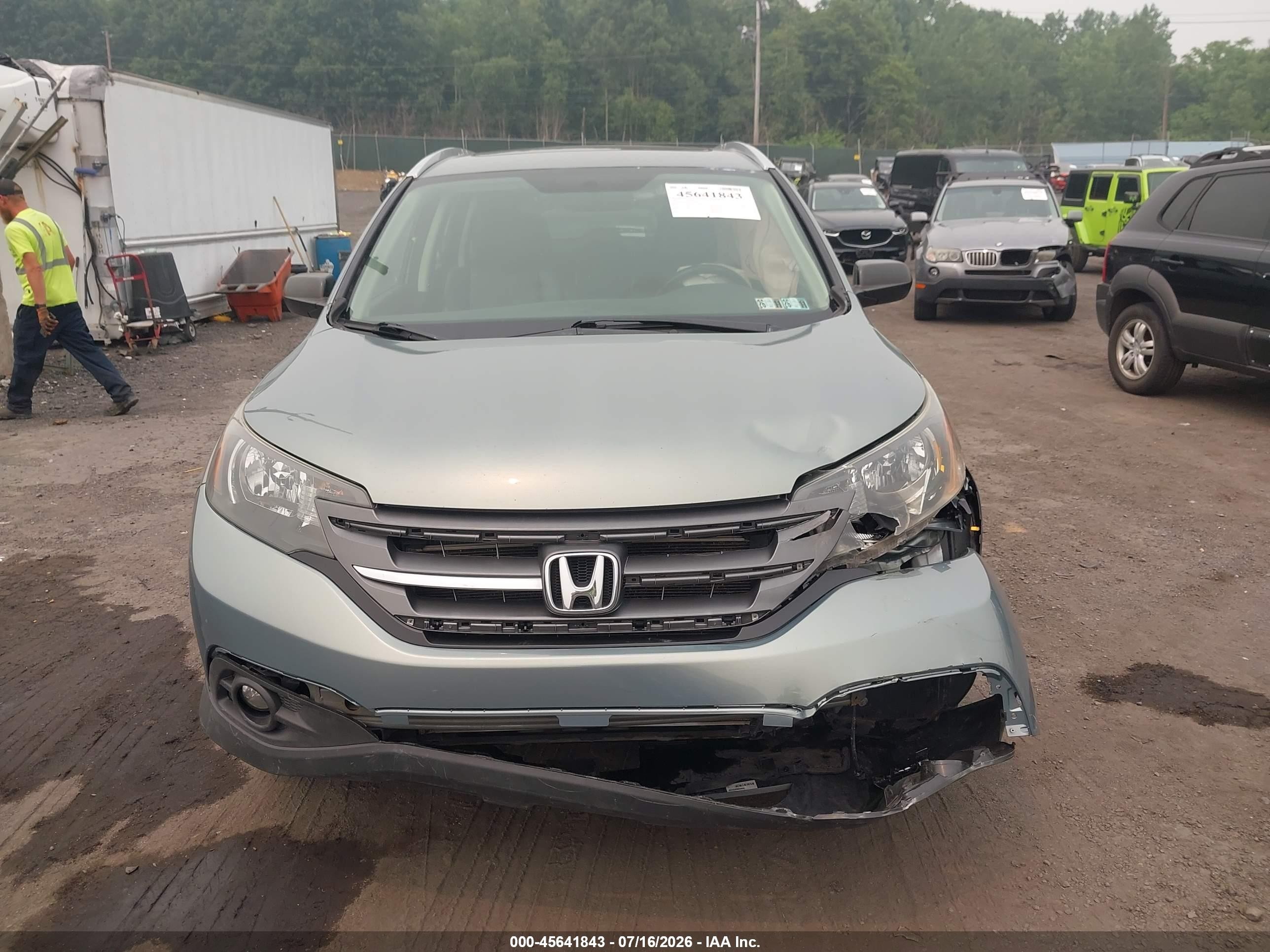 2012 Honda Cr-v Ex-l Green vin: JHLRM4H74CC020309