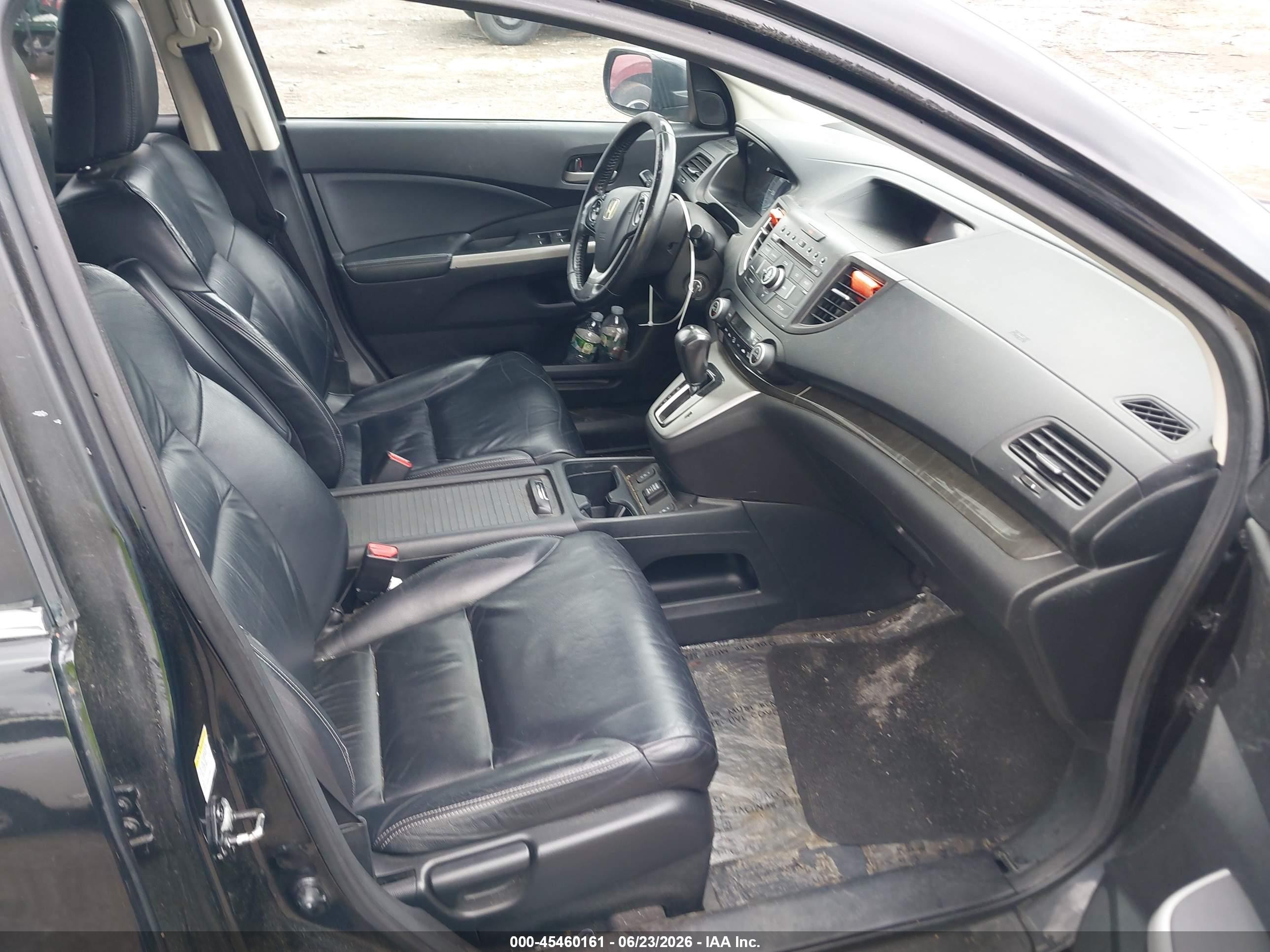 2012 Honda Cr-v Ex-l Black vin: JHLRM4H74CC024506