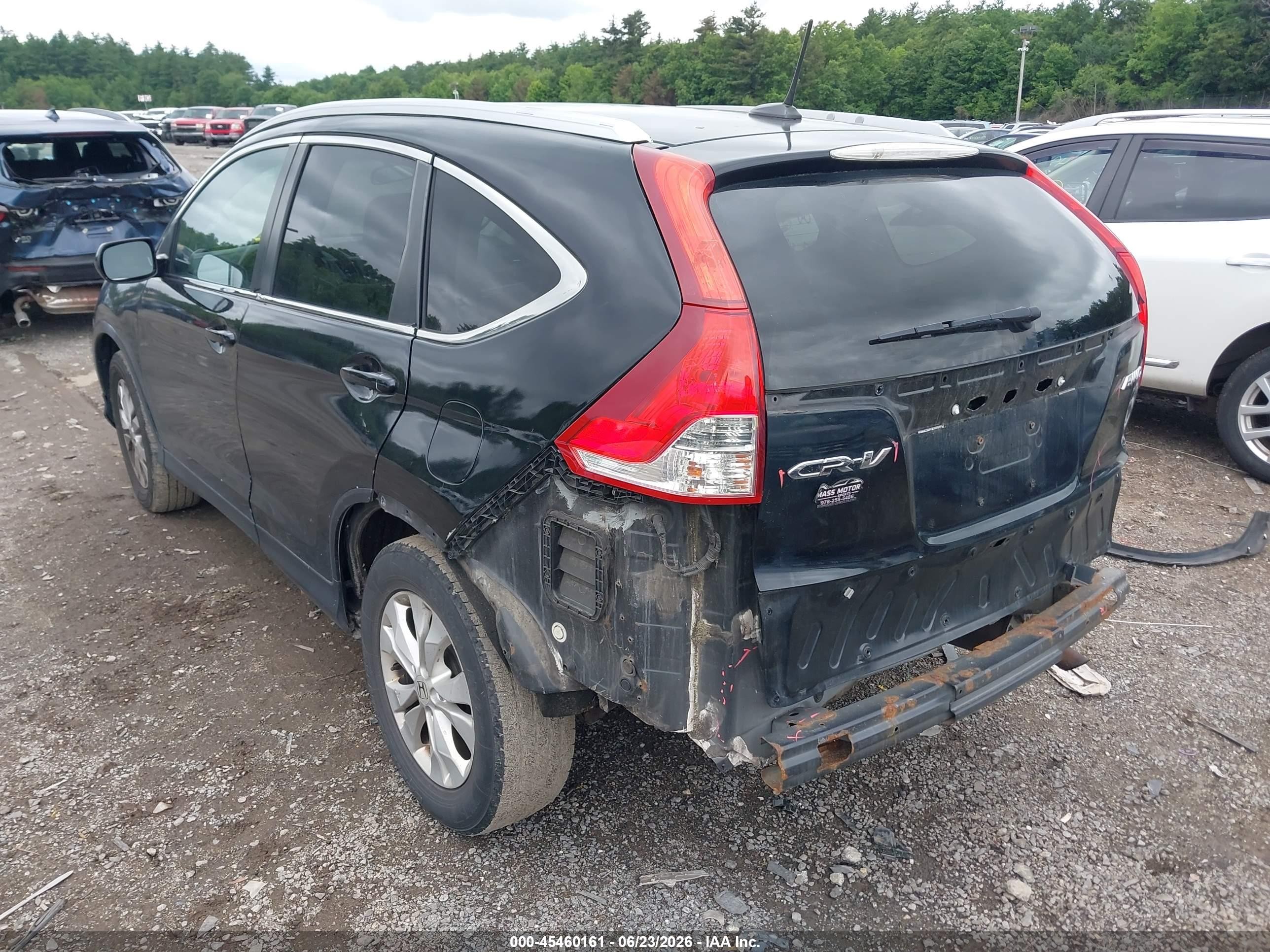2012 Honda Cr-v Ex-l Black vin: JHLRM4H74CC024506