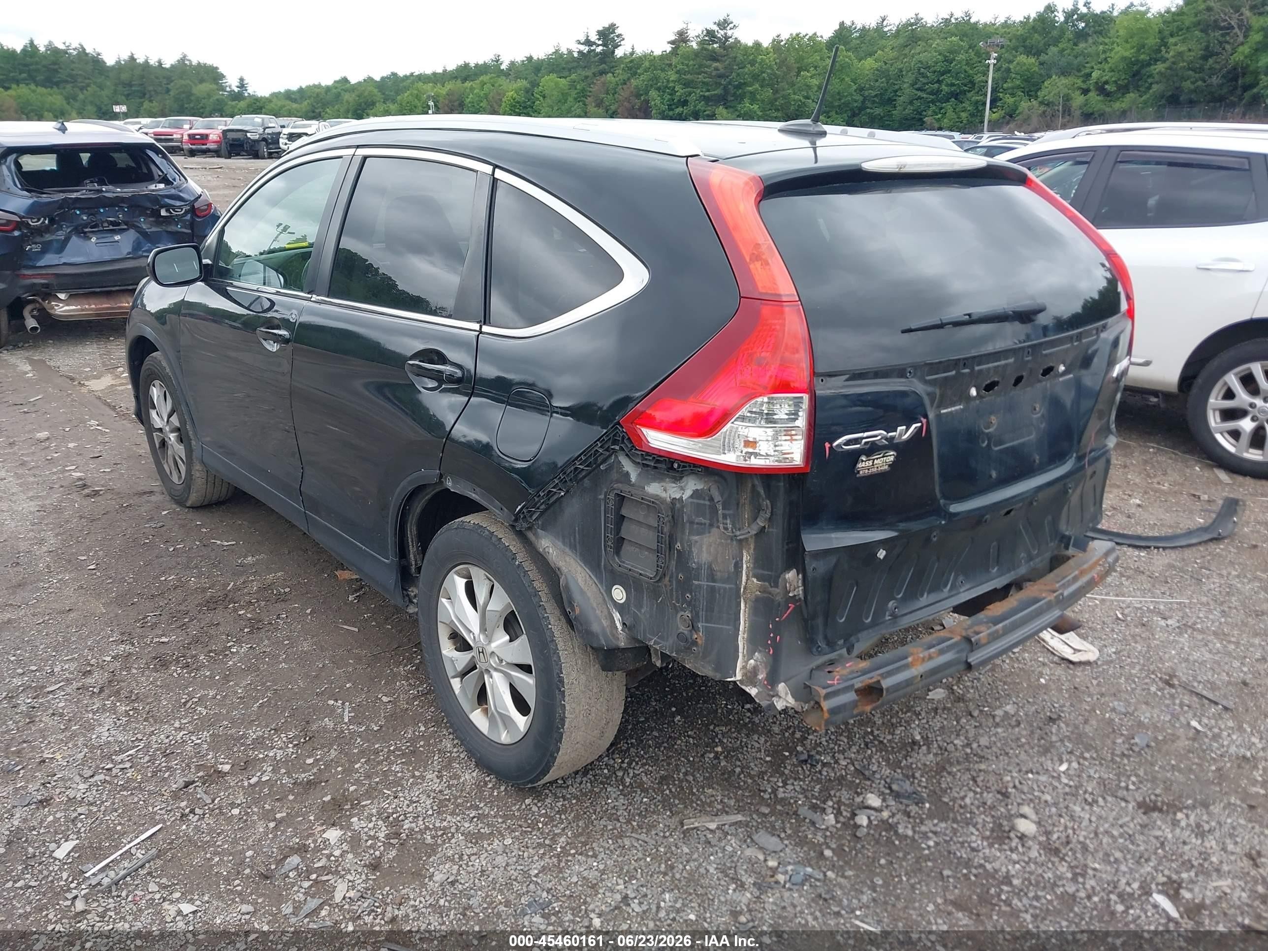 2012 Honda Cr-v Ex-l Black vin: JHLRM4H74CC024506