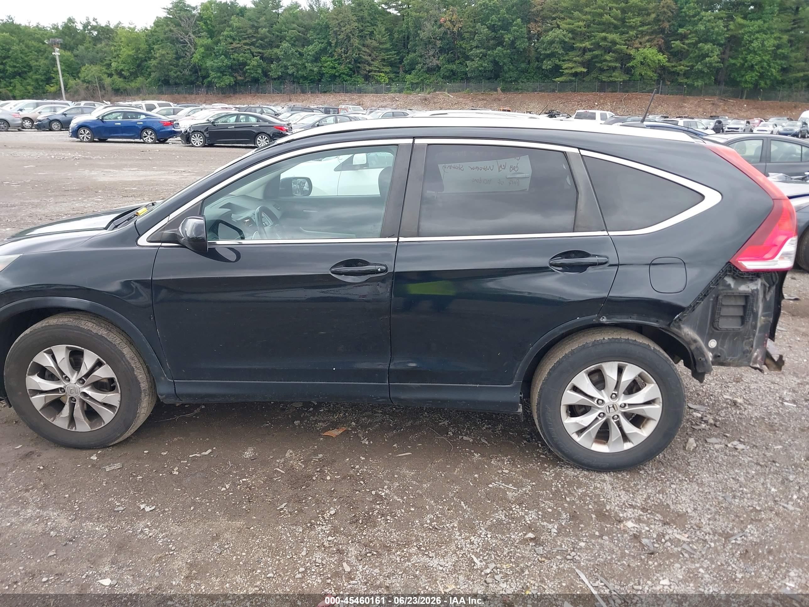 2012 Honda Cr-v Ex-l Black vin: JHLRM4H74CC024506