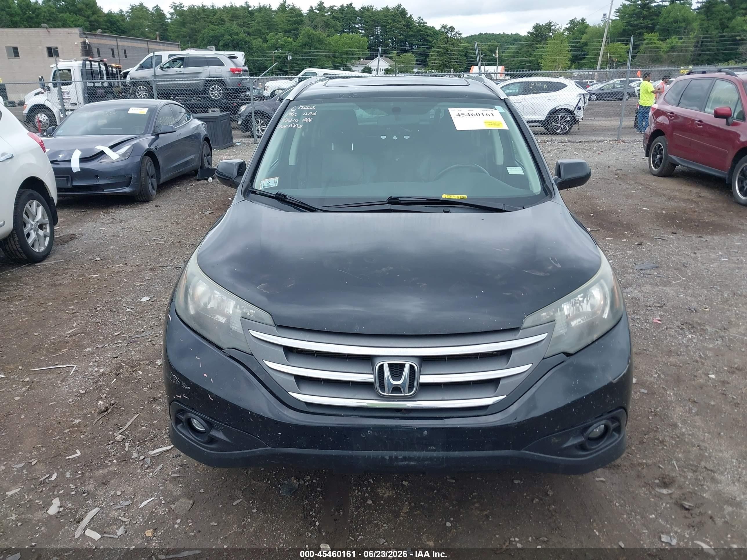 2012 Honda Cr-v Ex-l Black vin: JHLRM4H74CC024506