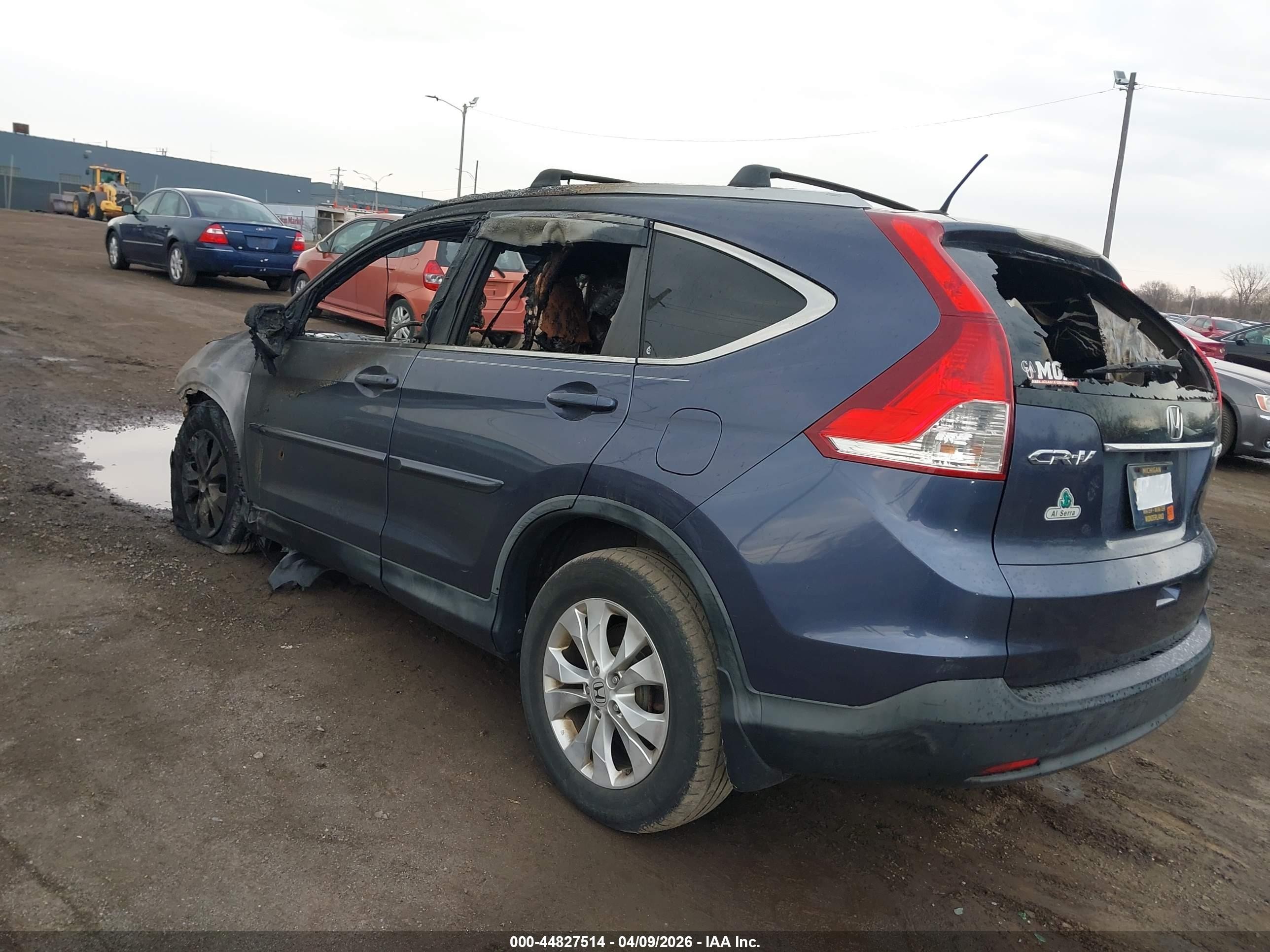2012 Honda Cr-v Ex-l Blue vin: JHLRM4H74CC026353