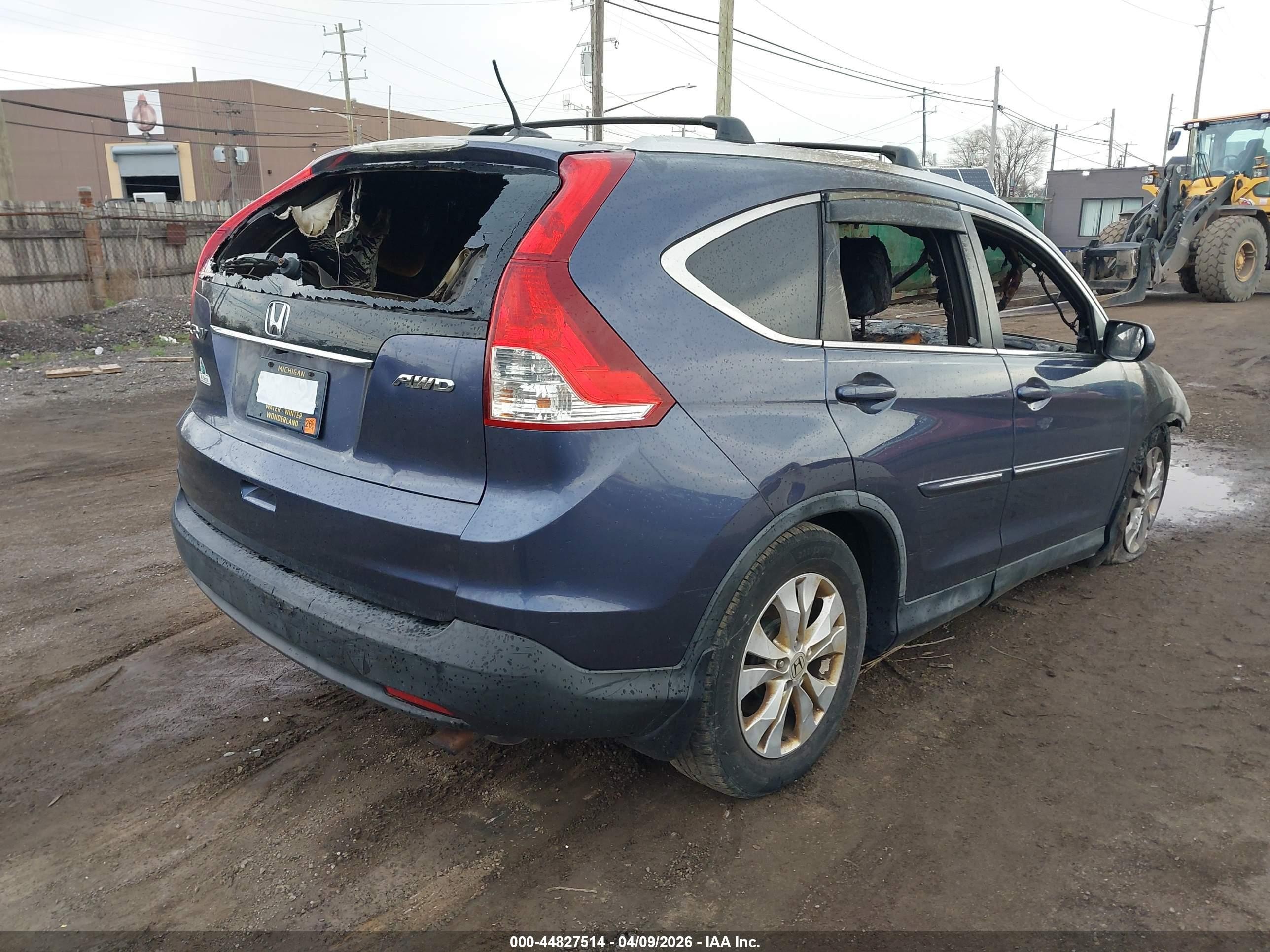 2012 Honda Cr-v Ex-l Blue vin: JHLRM4H74CC026353