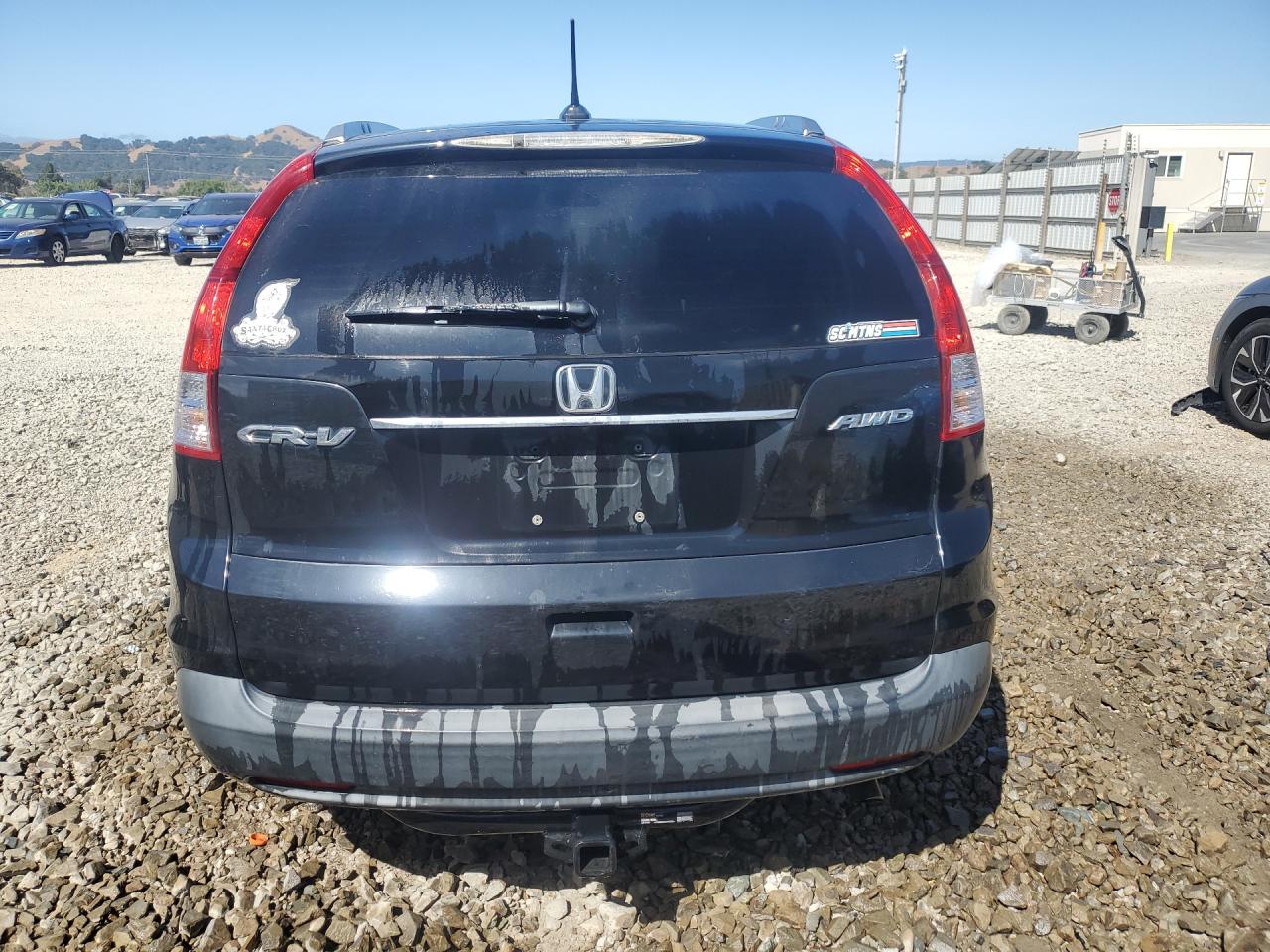 2012 Honda Cr-v Exl Black vin: JHLRM4H75CC009934 Damage: Rear Bumper, Multiple Scratches Heavy, 3