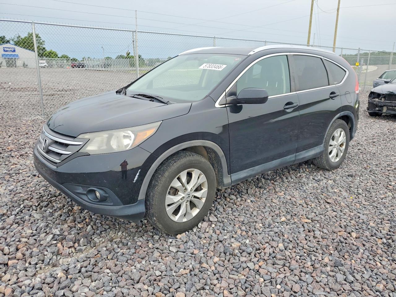 2012 Honda Cr-v Exl Black vin: JHLRM4H75CC010257